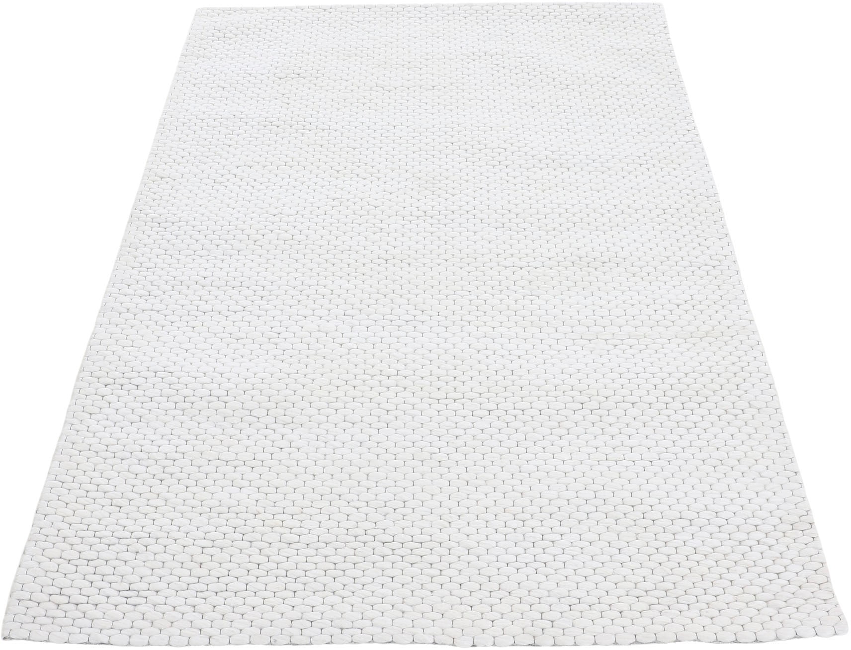 carpetfine Wollteppich »Sina«, rechteckig, 14 mm Höhe, Handweb Teppich, rei günstig online kaufen