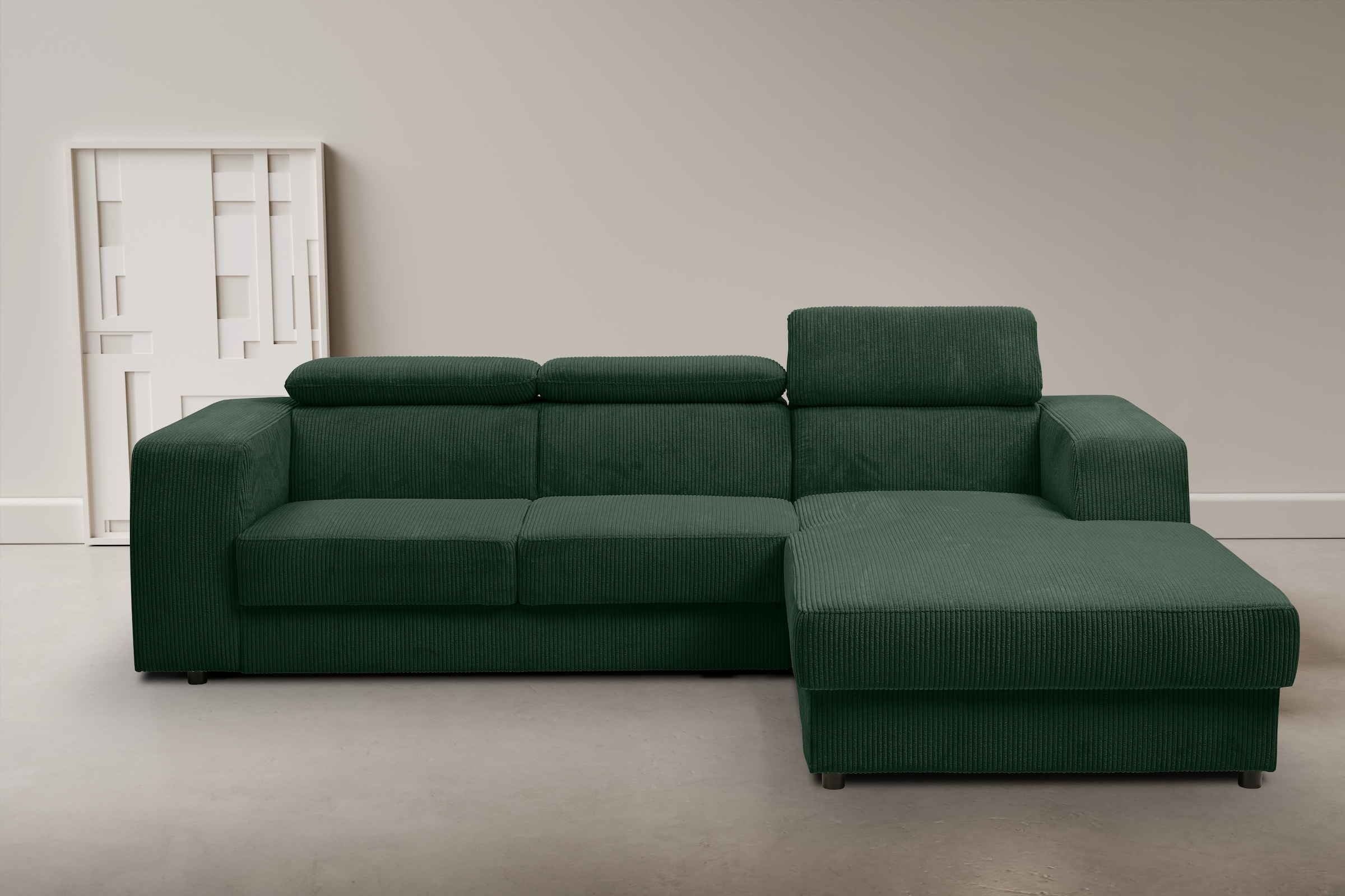 WERK2 Ecksofa "Cherry", Ecksofa mit verstellbaren Kopfteilen, Schlaffunktio günstig online kaufen