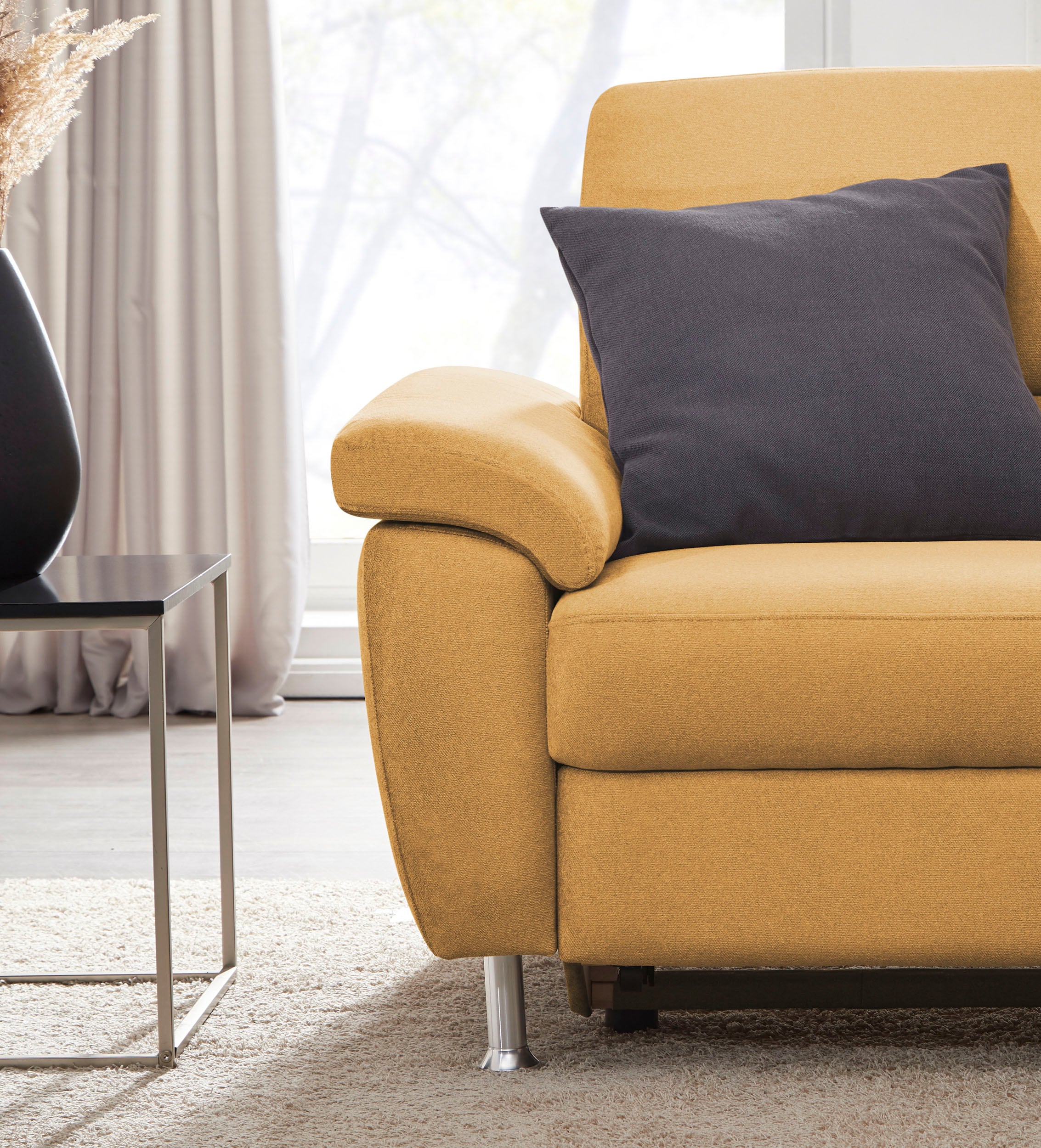 CALIZZA INTERIORS Ecksofa »Onyx L-Form«, Recamiere links oder rechts, wahlweise mit Bettfunktion, Breite 270 cm