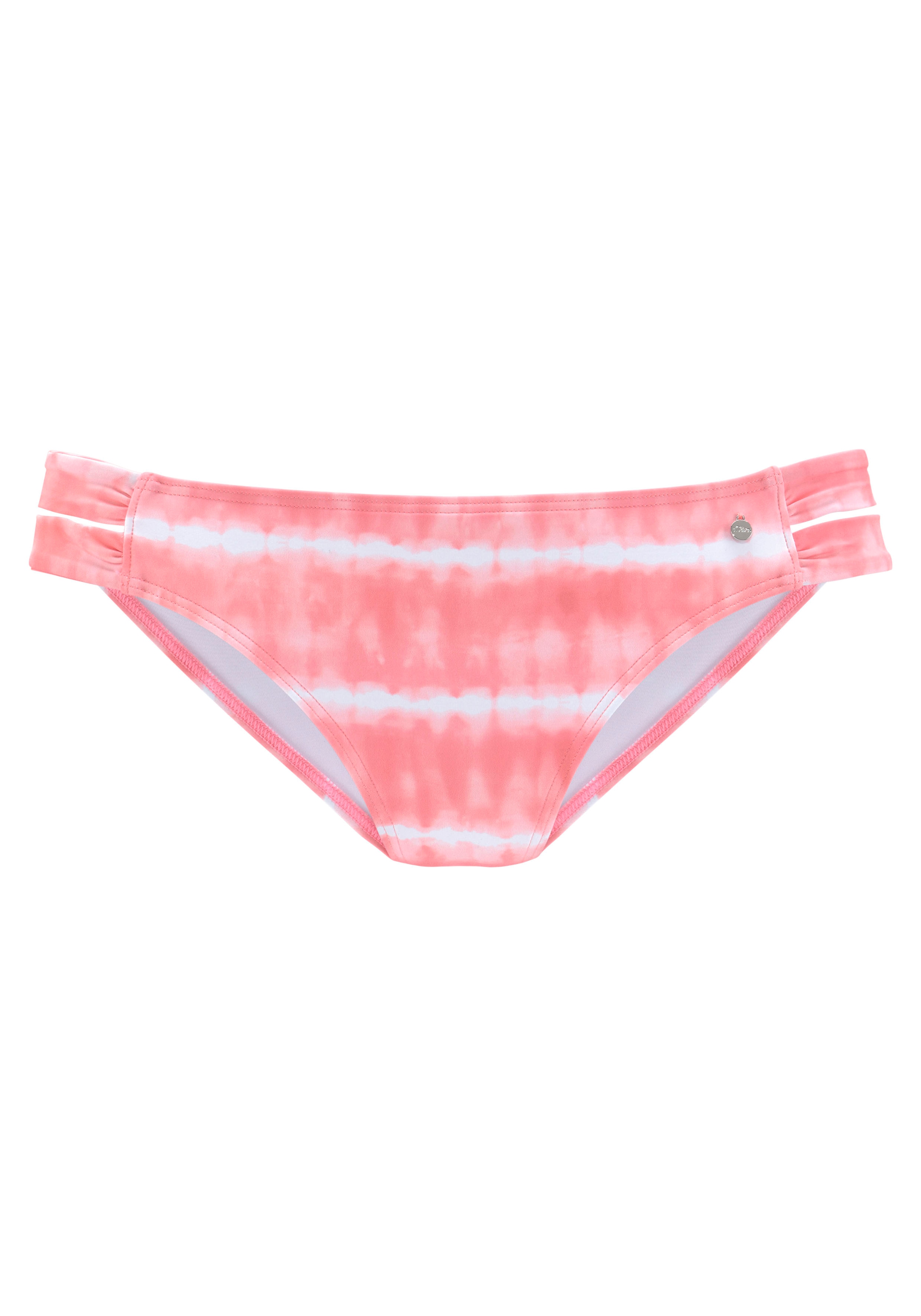 s.Oliver Bikini-Hose „Enja“, mit breiten Bändern an der Seite, Gr. 34 – N-Gr, lobster-weiß N-Gr
