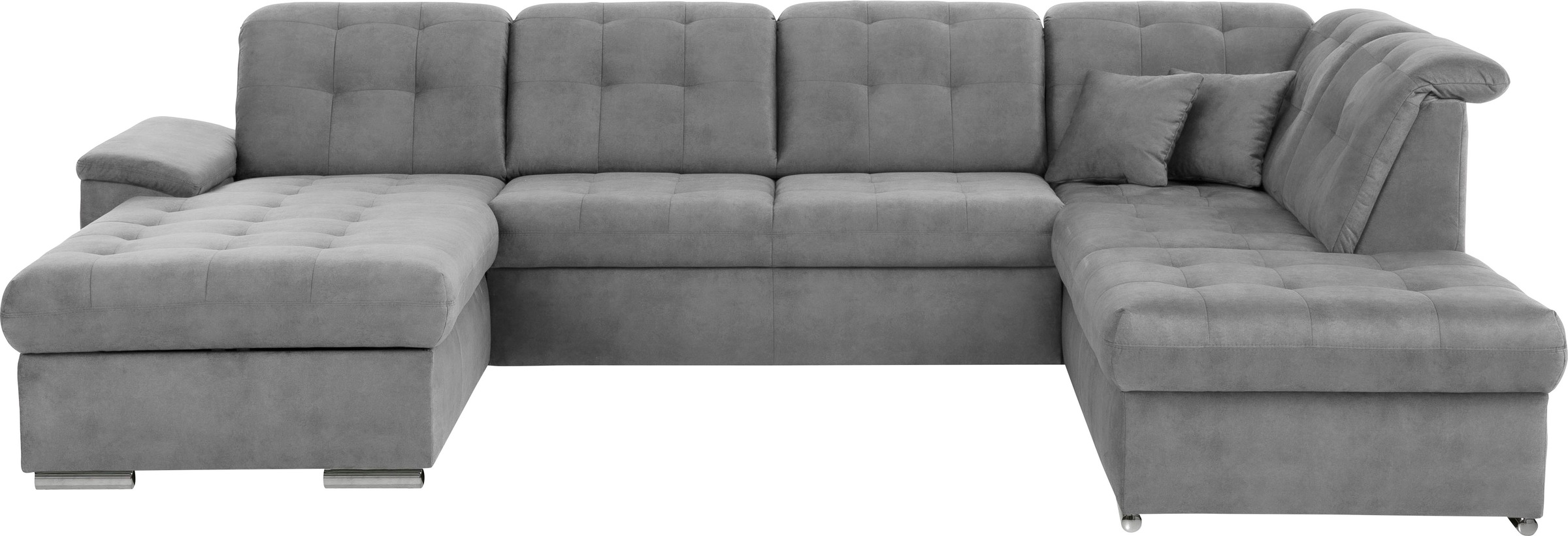 exxpo - sofa fashion Wohnlandschaft »Durango, aufwendige Sitz- und Rückenverarbeitung, bequem, U-Form«, inkl. Kopfteilverstellung, wahlweise mit Bettfunktion und Bettkasten