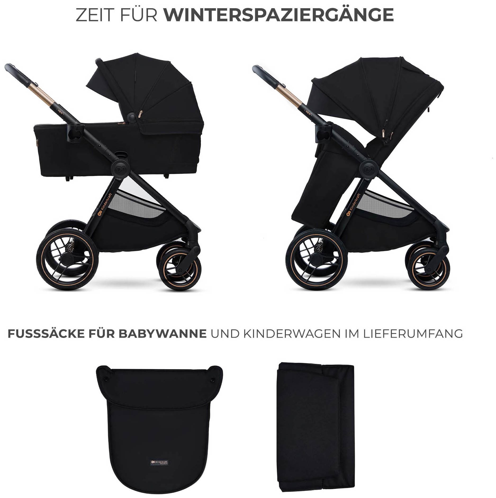 Kinderkraft Kombi-Kinderwagen »NEA 2 2in1« 27 kg