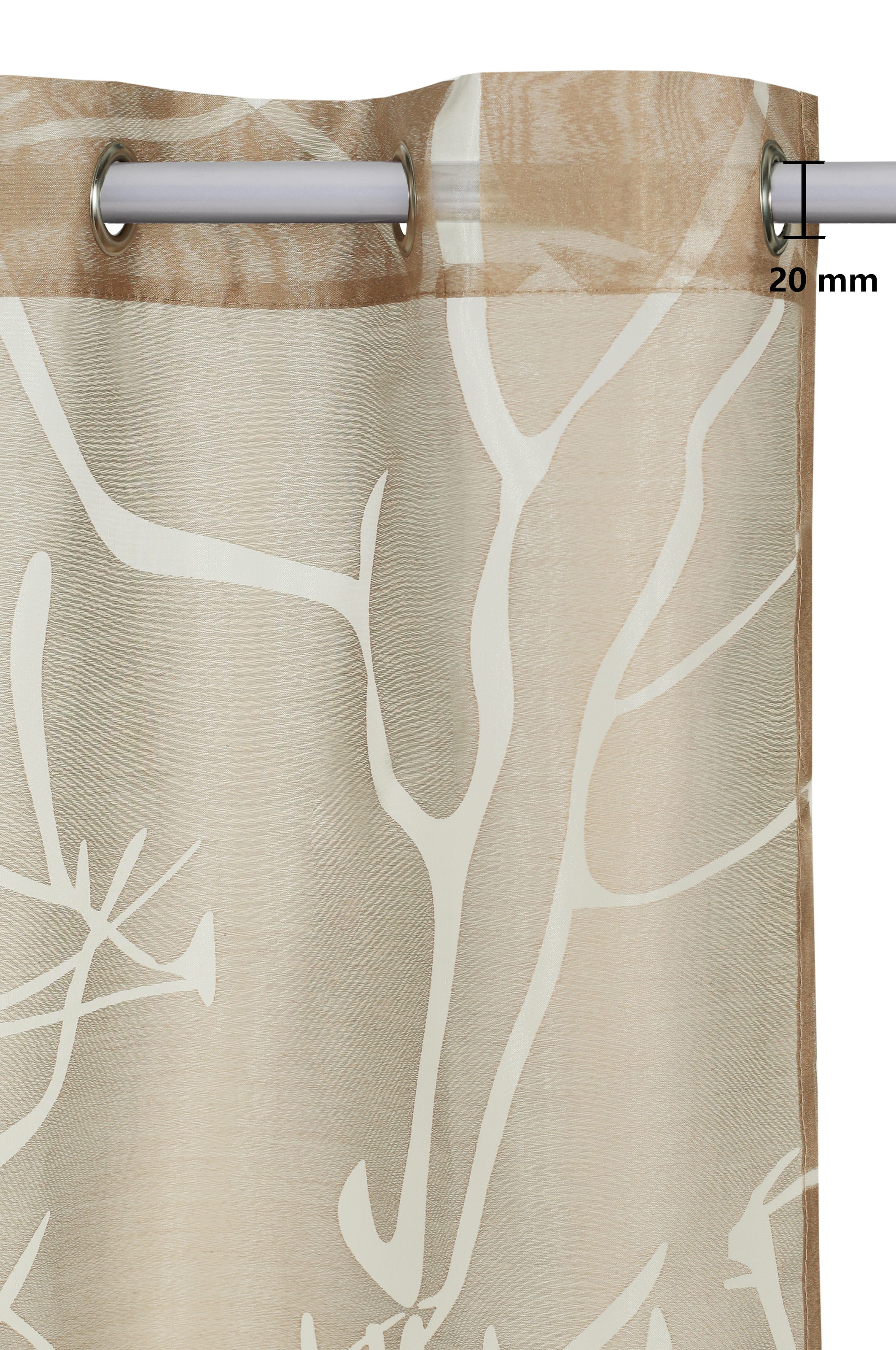 OTTO home Scheibengardine »Anna, 1 Stück, halbtransparent, Ösen, Äste-Motiv« Ösen 1 Stk. tlg. Viskose & Polyester, Äste-Motiv