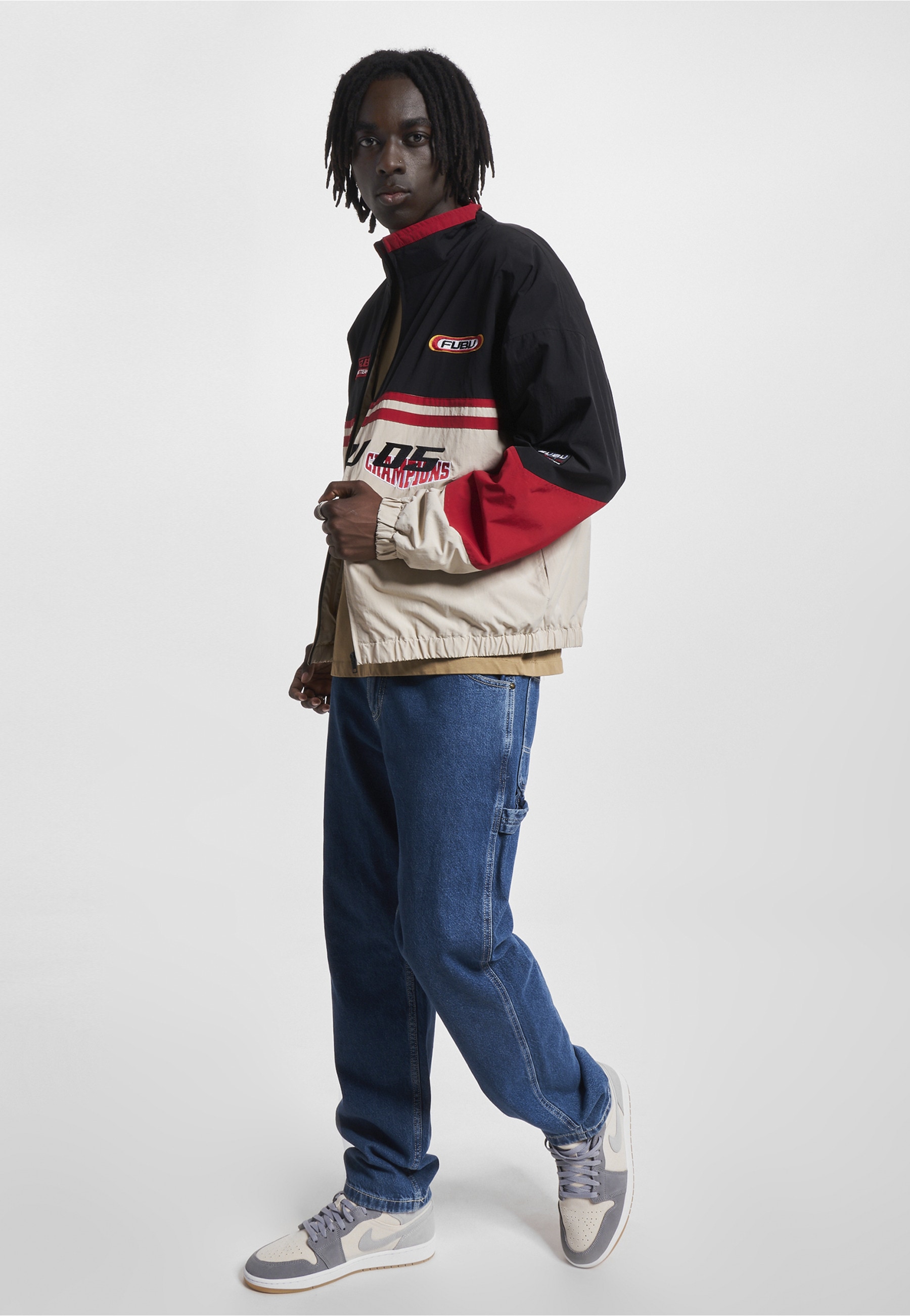 Fubu Trainingsjacke »Fubu Herren FM233-003-2 FUBU Corporate Track Jacket« 1 Stk. tlg. ohne Kapuze