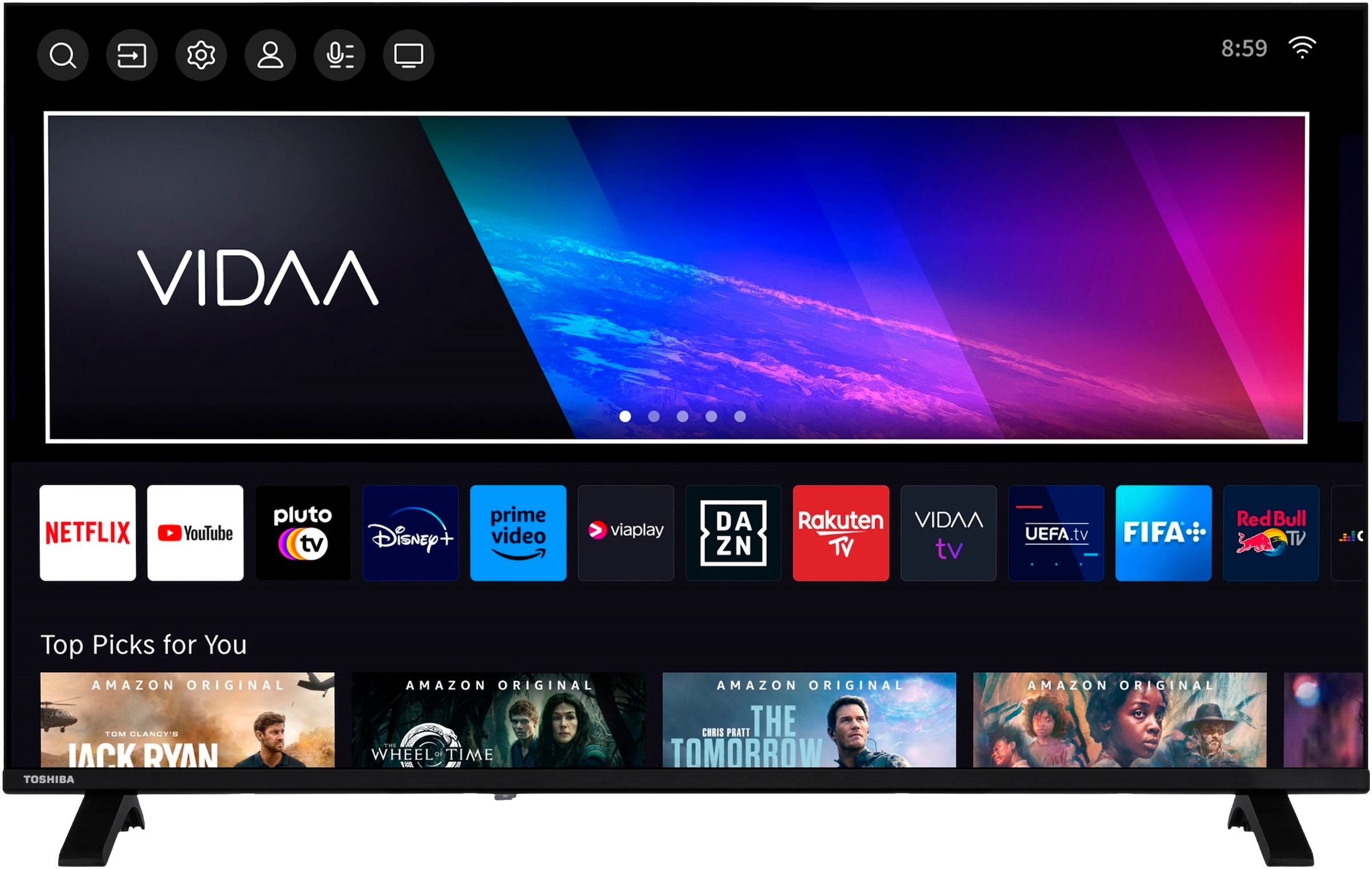 Toshiba DLED-Fernseher »43UV1563DDW« 108 cm/43 ″ Smart-TV
