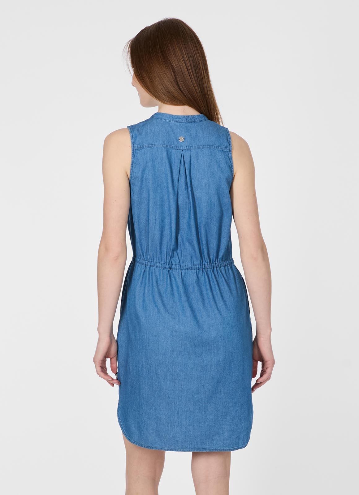 Ragwear Jeanskleid »ROISSIN DENIM« Brusttaschen Baumwoll-Viskose-Mix mit Denim-Optik und Taillenband