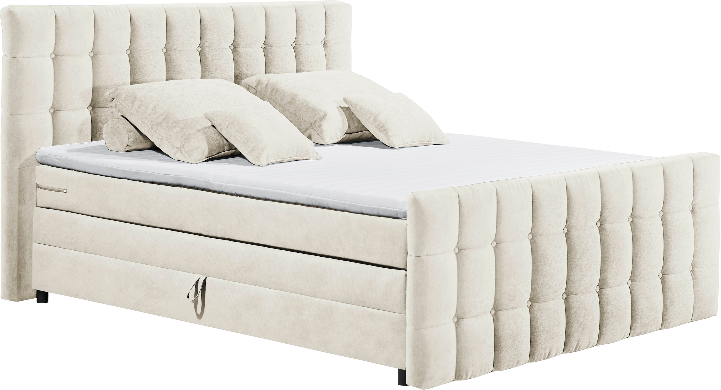 ED EXCITING DESIGN Boxspringbett »Mendoza« inkl. Bettkasten, erhältlich in den Breiten 160cm & 180cm