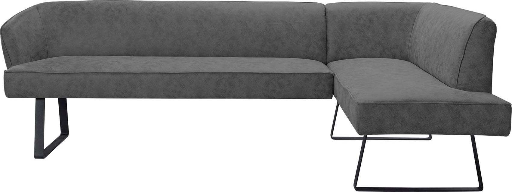 exxpo - sofa fashion Eckbank »Americano«, mit Keder und Metallfüßen, Bezug in verschiedenen Qualitäten