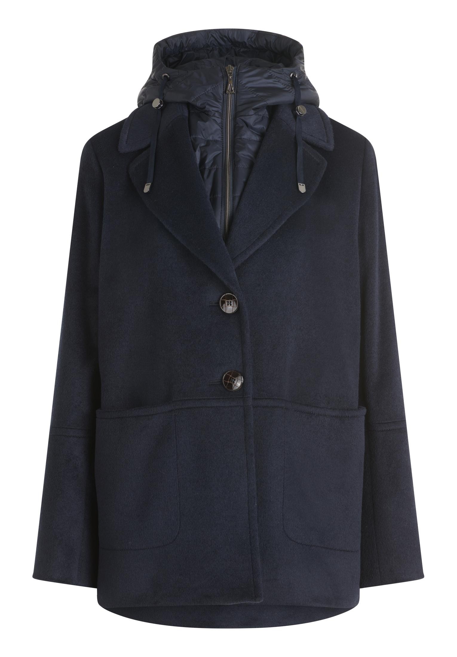 Gil Bret Fleecejacke mit Kapuze mit Reverskragen und Steppkapuze