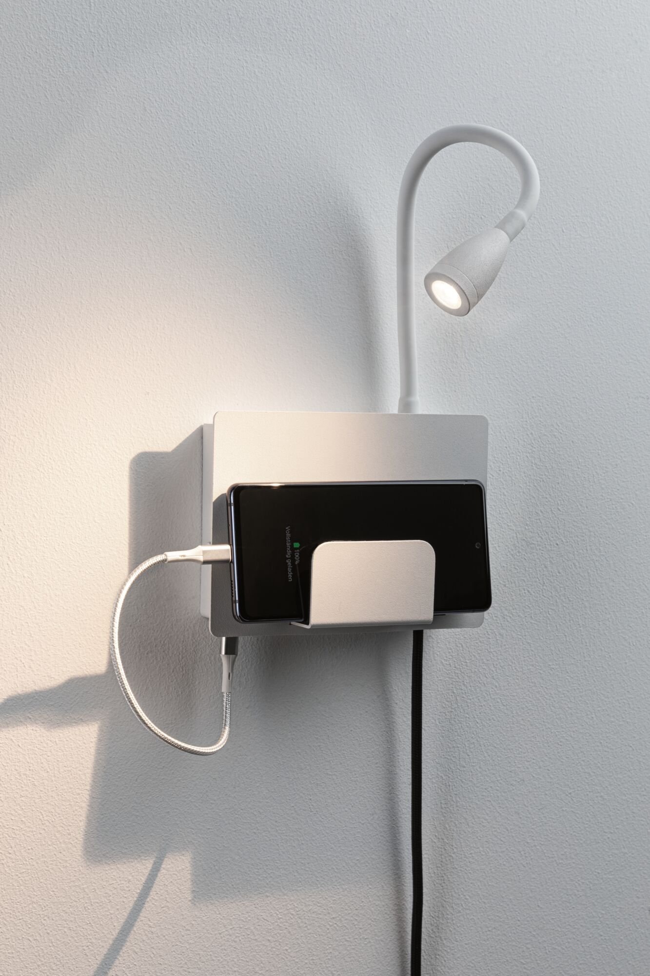 Paulmann LED Wandleuchte »Halina 3W USBC 230V 2700K Kunststoff/Metall«, 1 f günstig online kaufen