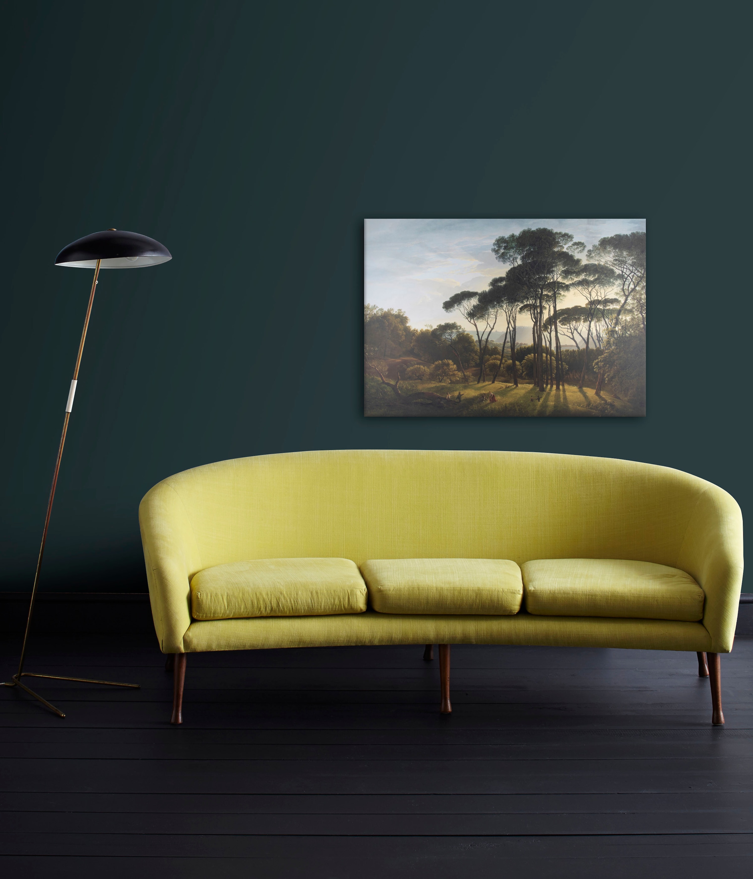 Art for the home Leinwandbild »Italienische Landschaft mit Pinien«, Blumen, Italienische Landschaft mit Pinien, 70x100cm