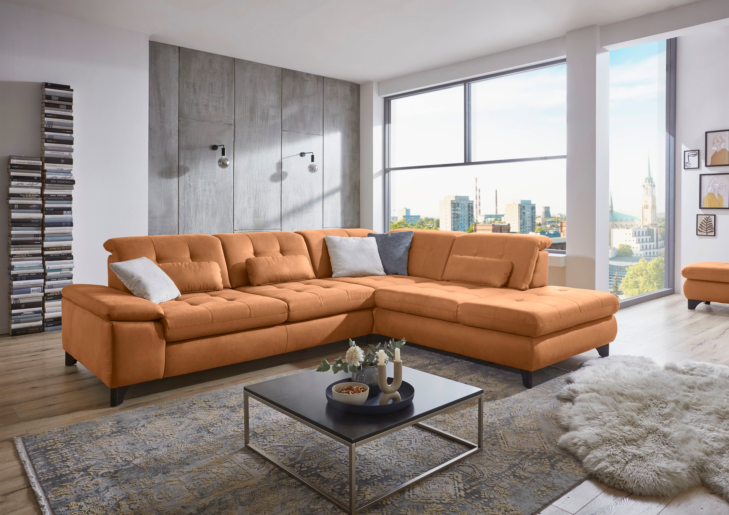 Die PlanBar Ecksofa »MP-IN18012 L-Form mit Kaltschaum-Polsterung« wahlweise mit Funktion