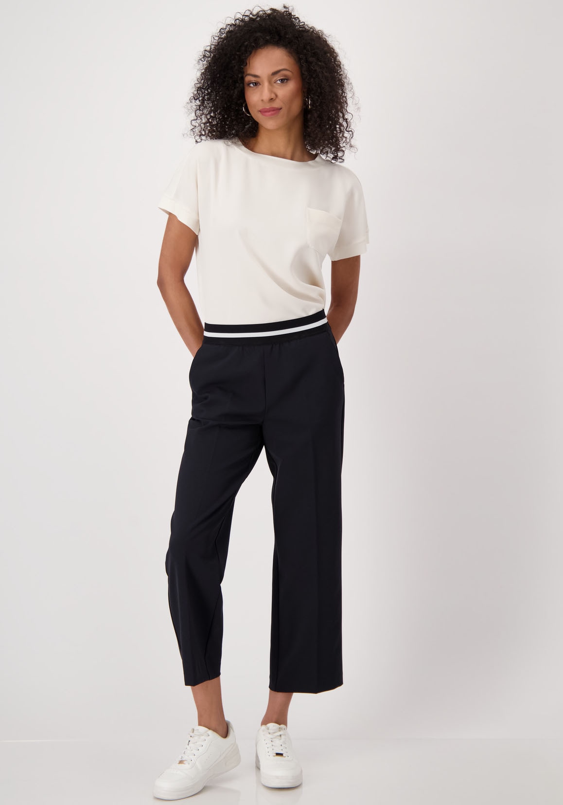 Monari Culotte, mit Streifenbündchen