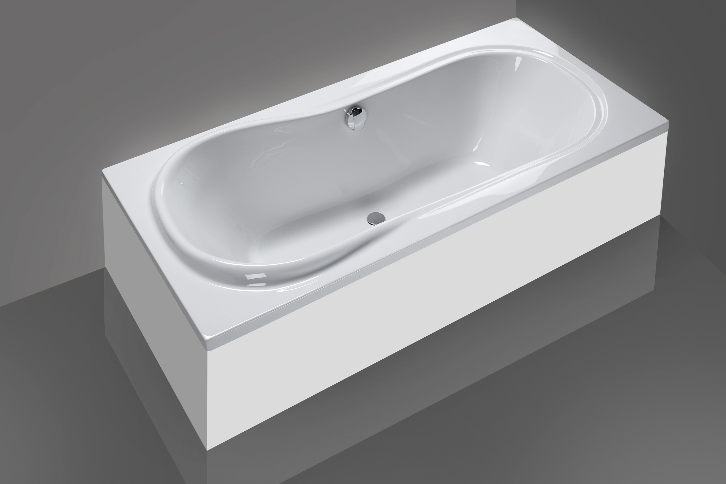 OTTOFOND Badewanne »Palma« Höhe 58 cm mit Wannenträger und Ablaufgarnitur günstig online kaufen