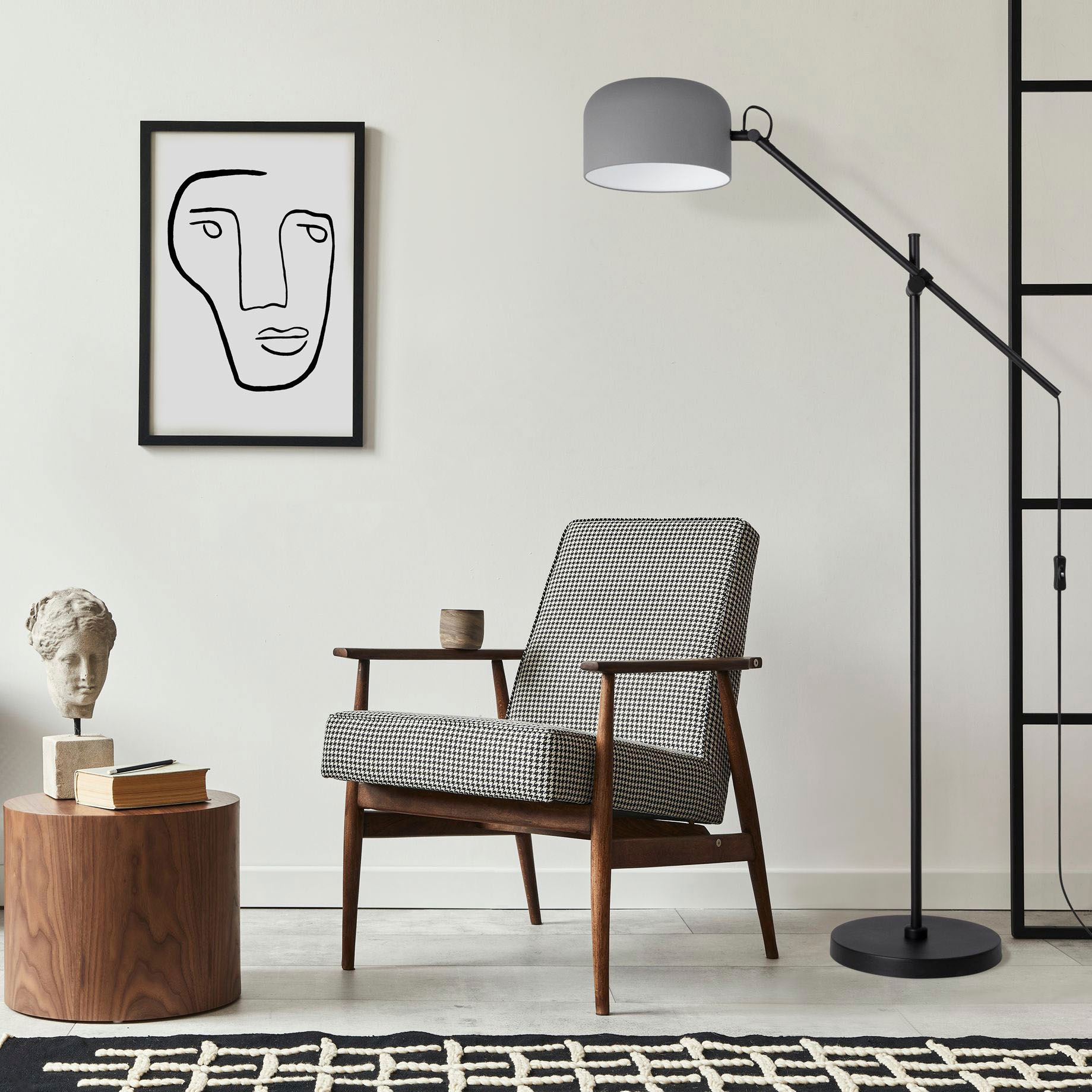 Paco Home Stehlampe »BOWL«, 1 flammig, Leuchtmittel E27   ohne Leuchtmittel günstig online kaufen