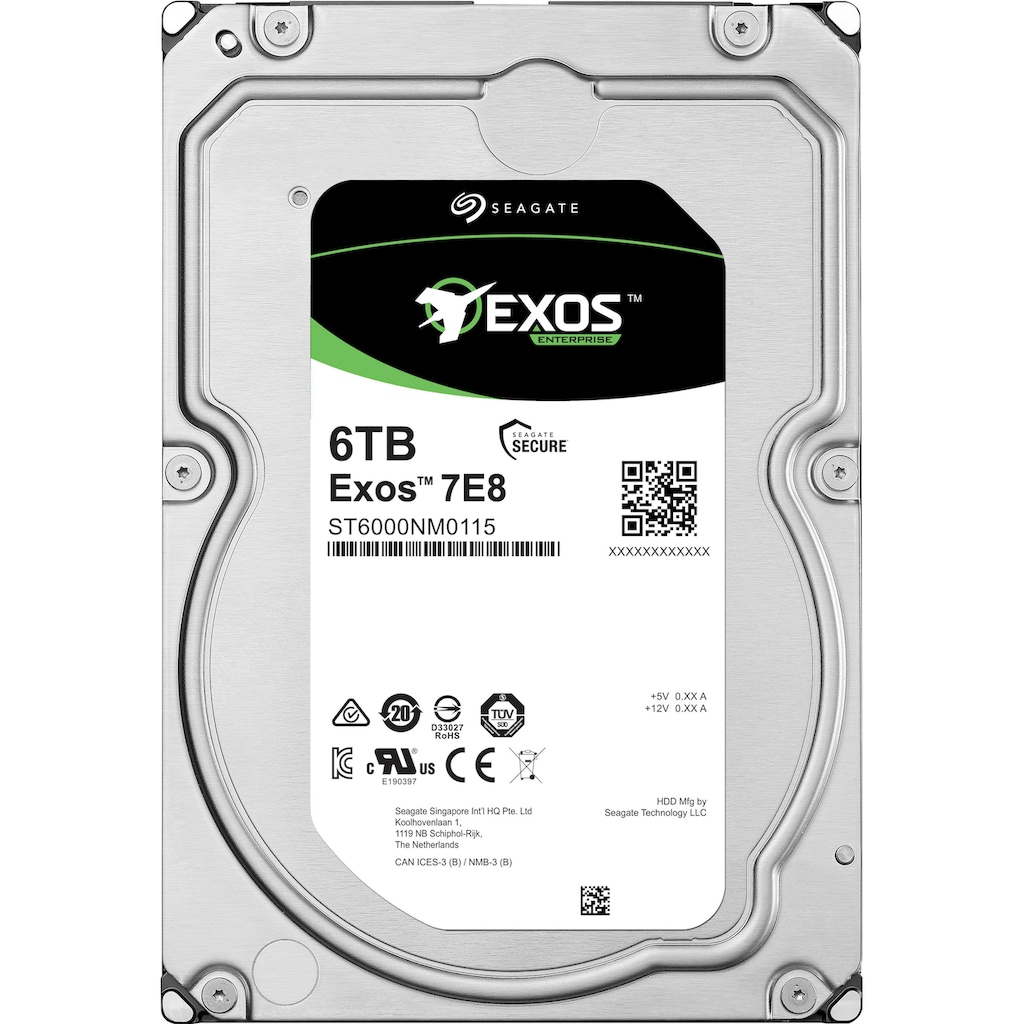 Seagate HDD-Server-Festplatte »Exos 7E8 6TB SAS 512e/4Kn«, Anschluss SAS, Bulk