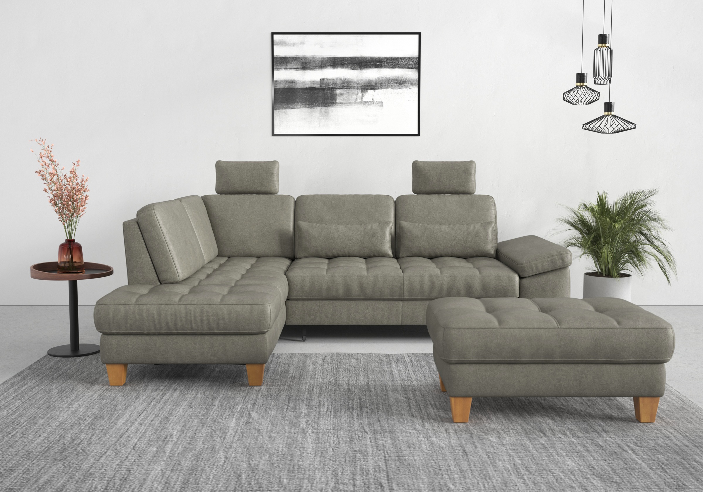sit&more Ecksofa »Westham L-Form«, mit Ottomane, mit oder ohne Bettfunktion, Bettkasten, Verstellung