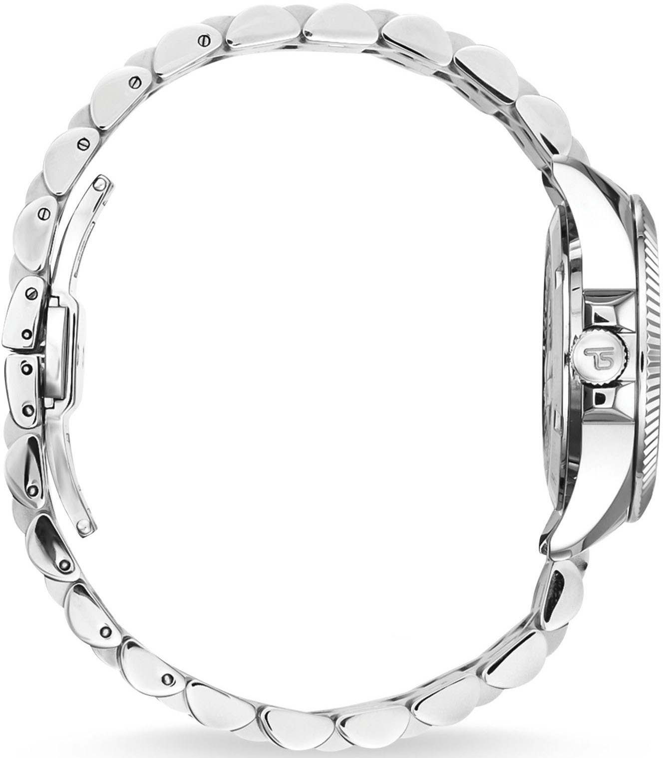 THOMAS SABO Quarzuhr »DIVINE RAINBOW«, Armbanduhr, Damenuhr, Zirkonia, Aquamarin, Amethyst, Edelstahlarmband
