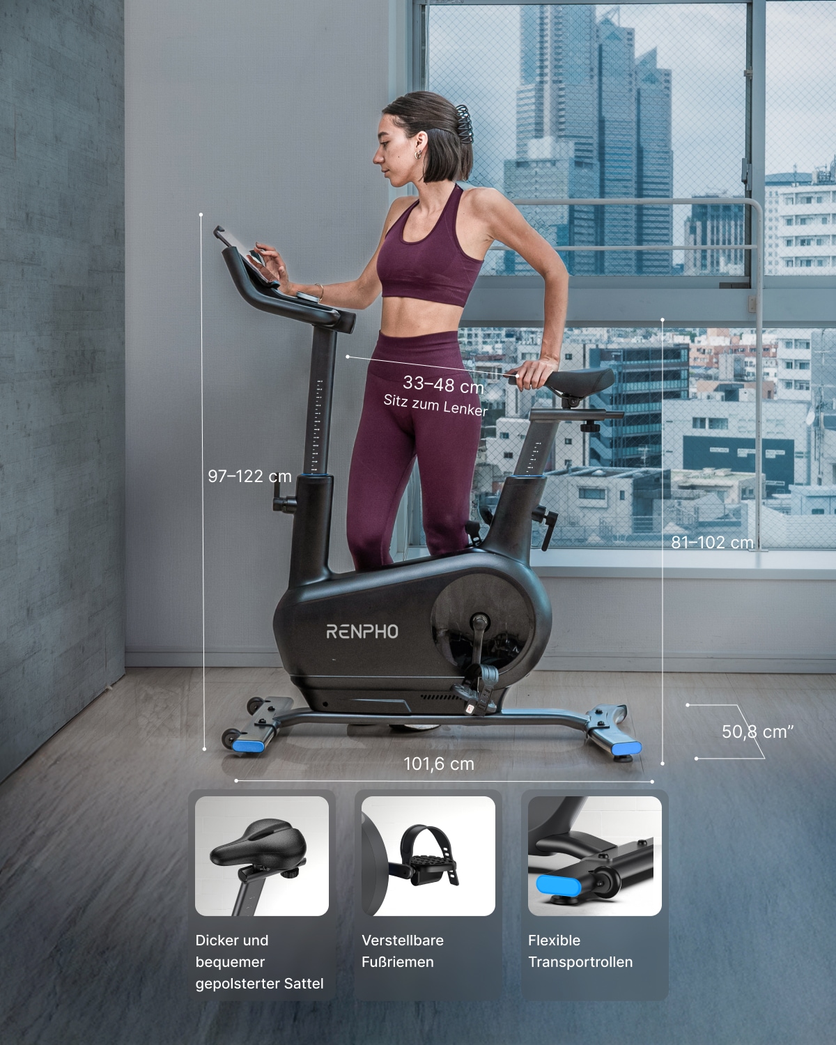 Renpho Heimtrainer »RENPHO AI Smart Bike 2«