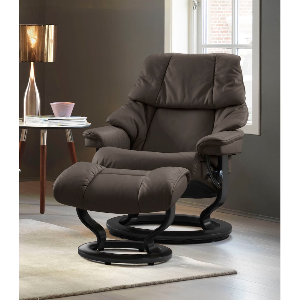 Stressless® Relaxsessel-Set »Reno«, mit Hocker, mit Classic Base, Größe S, M & L, Gestell Schwarz