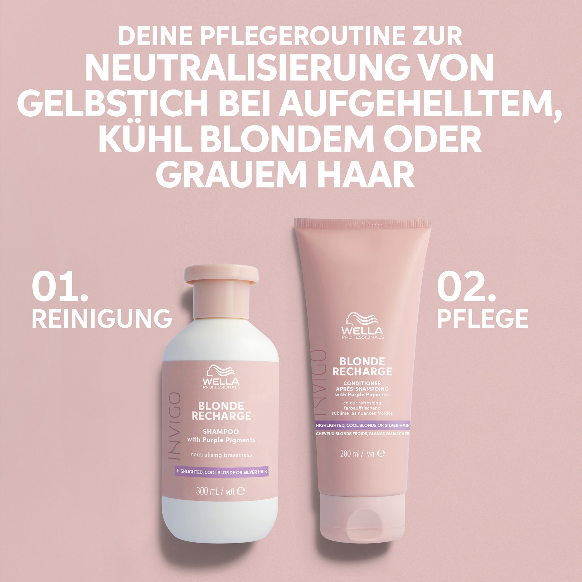 Wella Professionals Haarshampoo »Blonde Recharge Shampoo« Lila Shampoo, Anti Gelbstich, spürbar weiche Haare