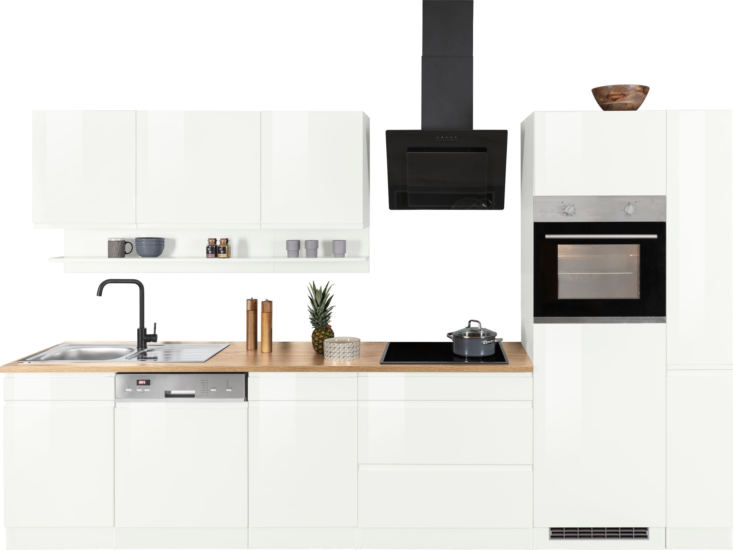 KOCHSTATION Küchenzeile »KS-Virginia«, Breite 330 cm, mit E-Geräten günstig online kaufen
