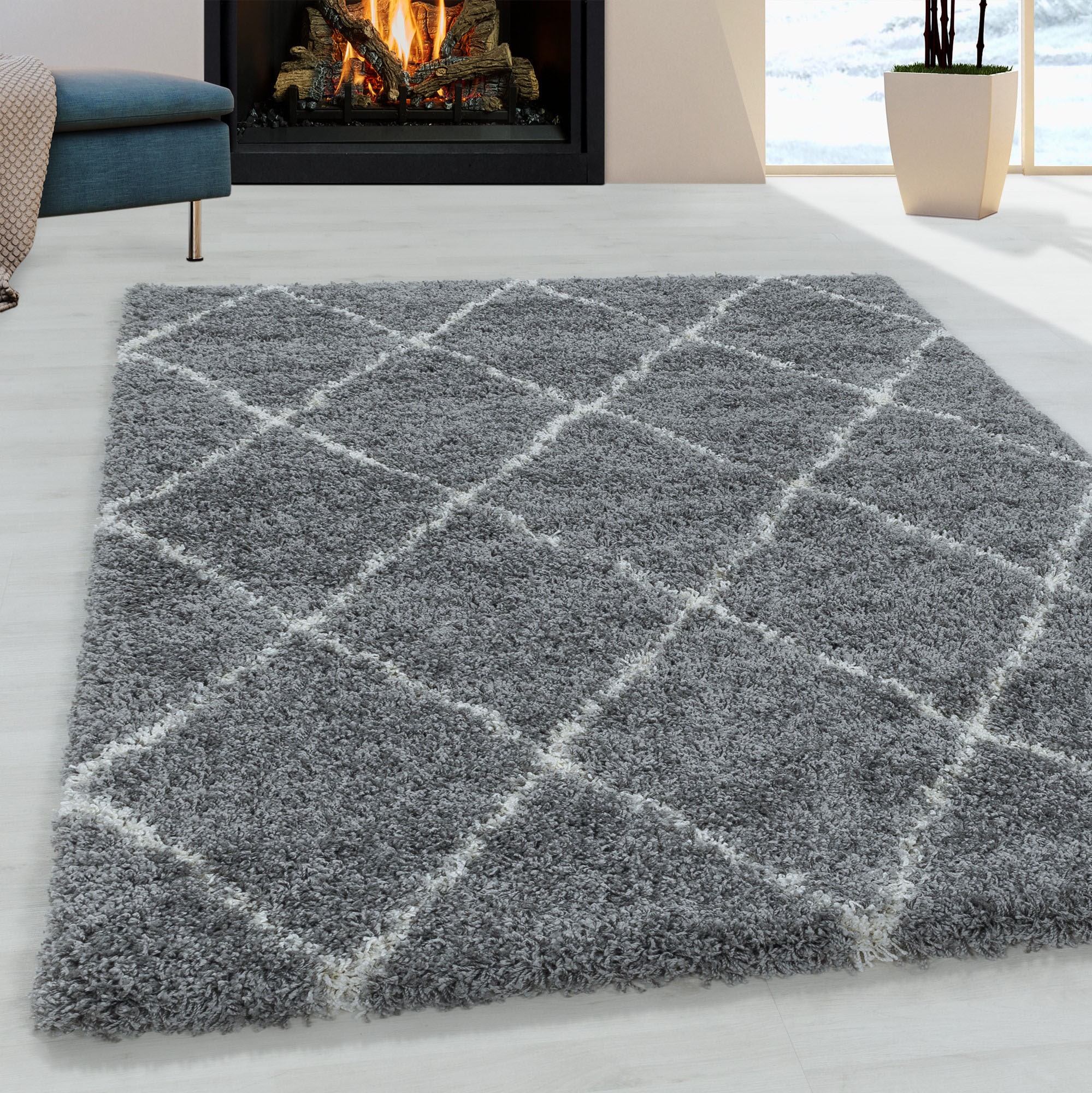 Ayyildiz Teppiche Hochflor-Teppich »ALVOR 3401«, rechteckig, 50 mm Höhe, Sh günstig online kaufen