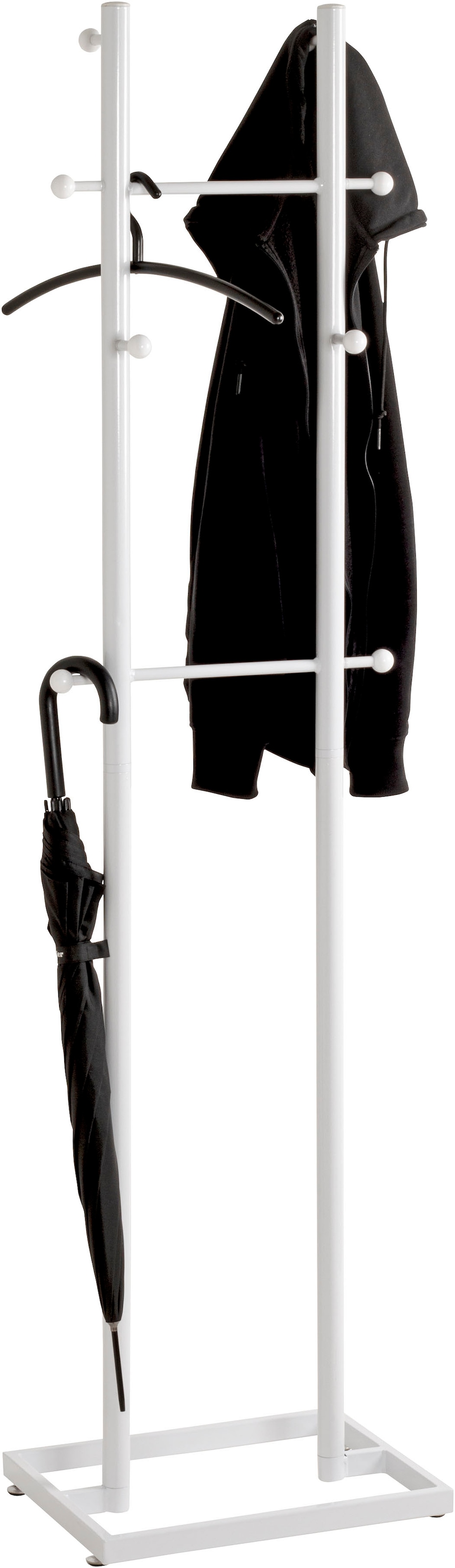 HAKU Garderobenständer »Kleiderständer, Standgarderobe« freiform - aus Metall Weiß - B/T/H 45/34/175 cm