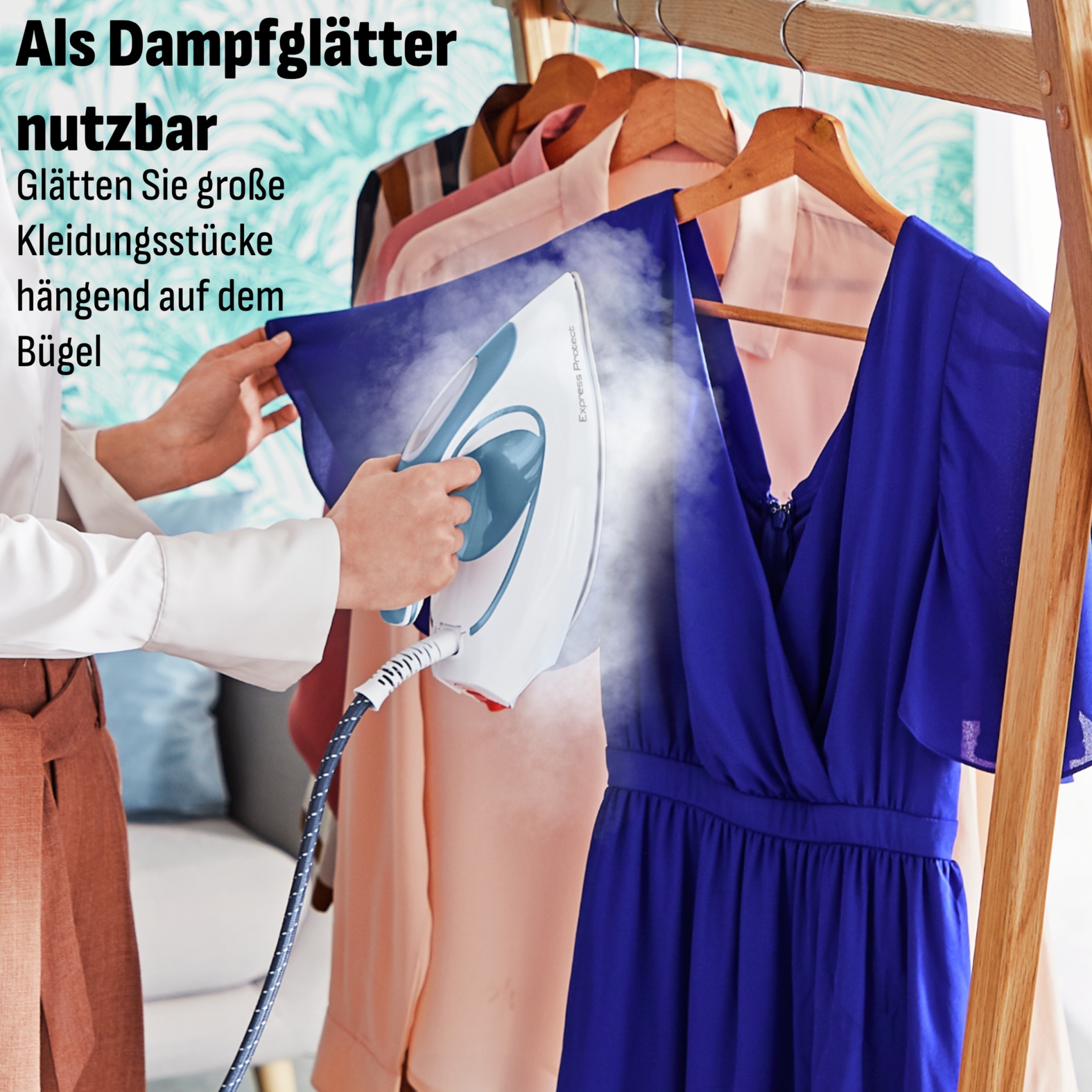 Tefal Dampfbügelstation »Express Protect« 7,5 Bar, Dampfstoß: 520 g/Min., Dauerdampfmenge: 130 g/Min., SV9202