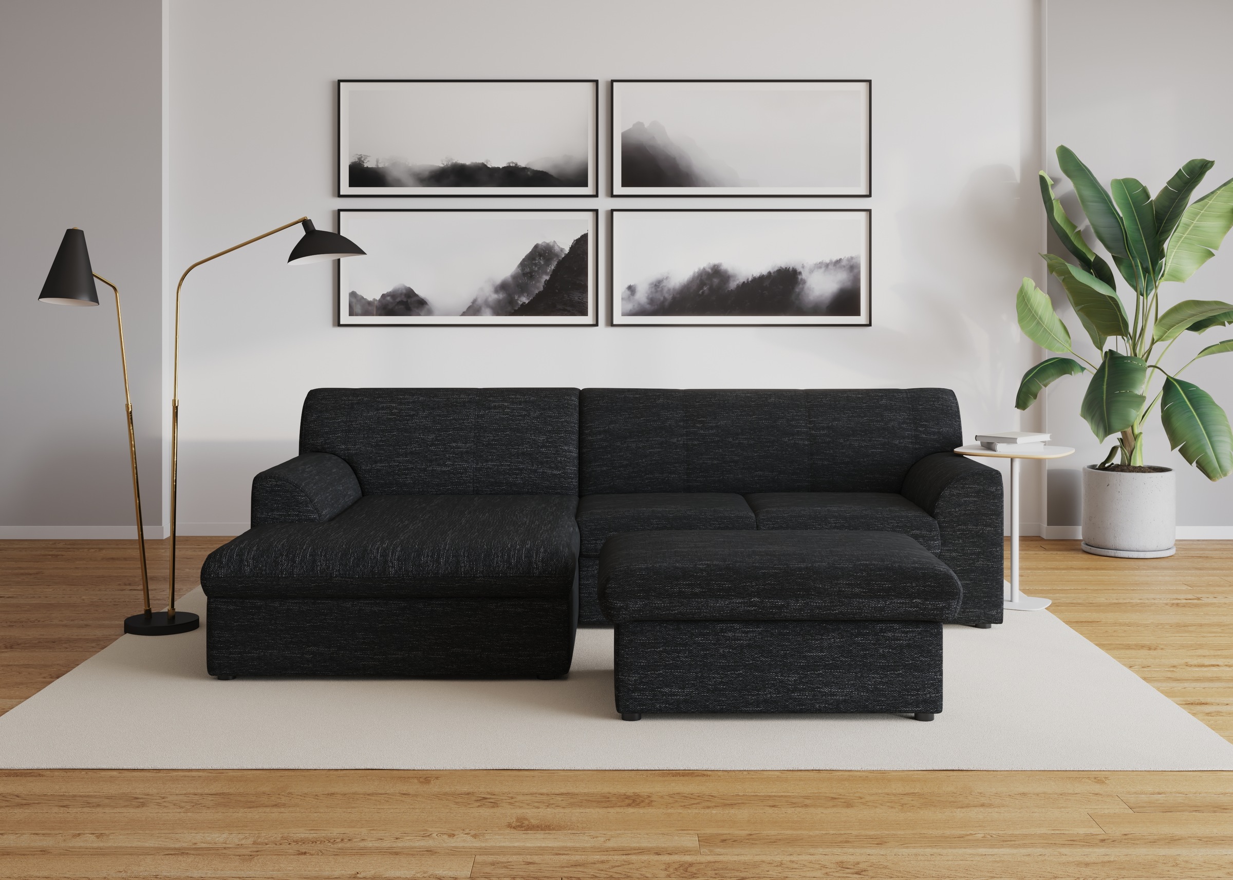 DOMO collection Ecksofa »Topper, elegant und zeitlos, kompaktes Stellmaß 24 günstig online kaufen