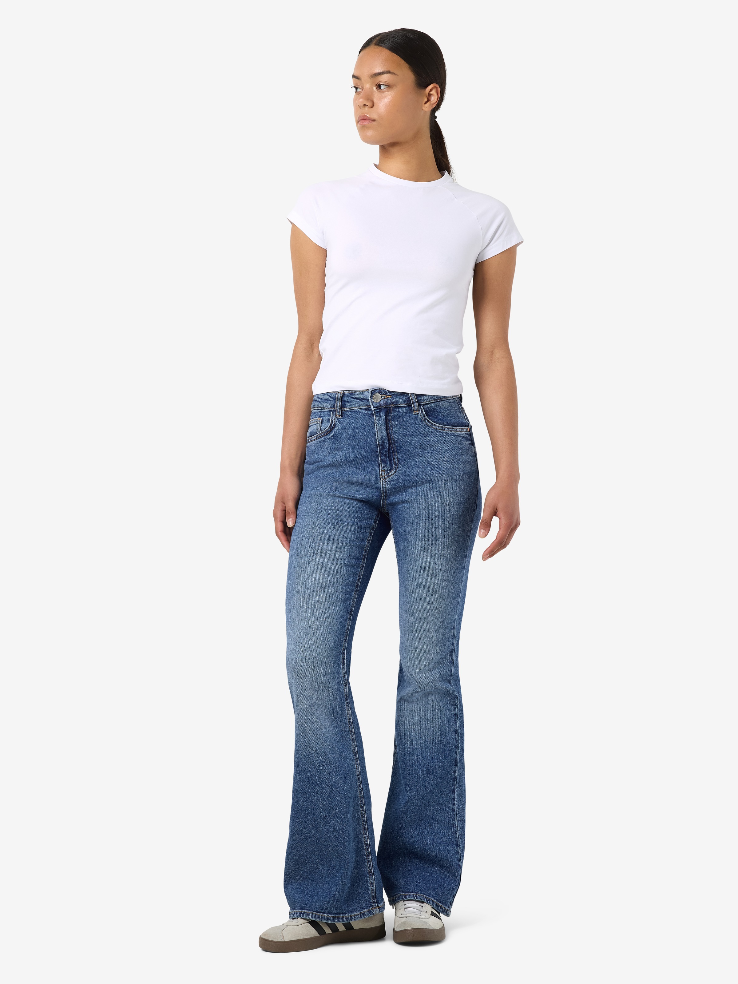 Noisy may Bootcut-Jeans »NMKAREEN HW FLARE LEG JEANS AZ436MB NOOS«