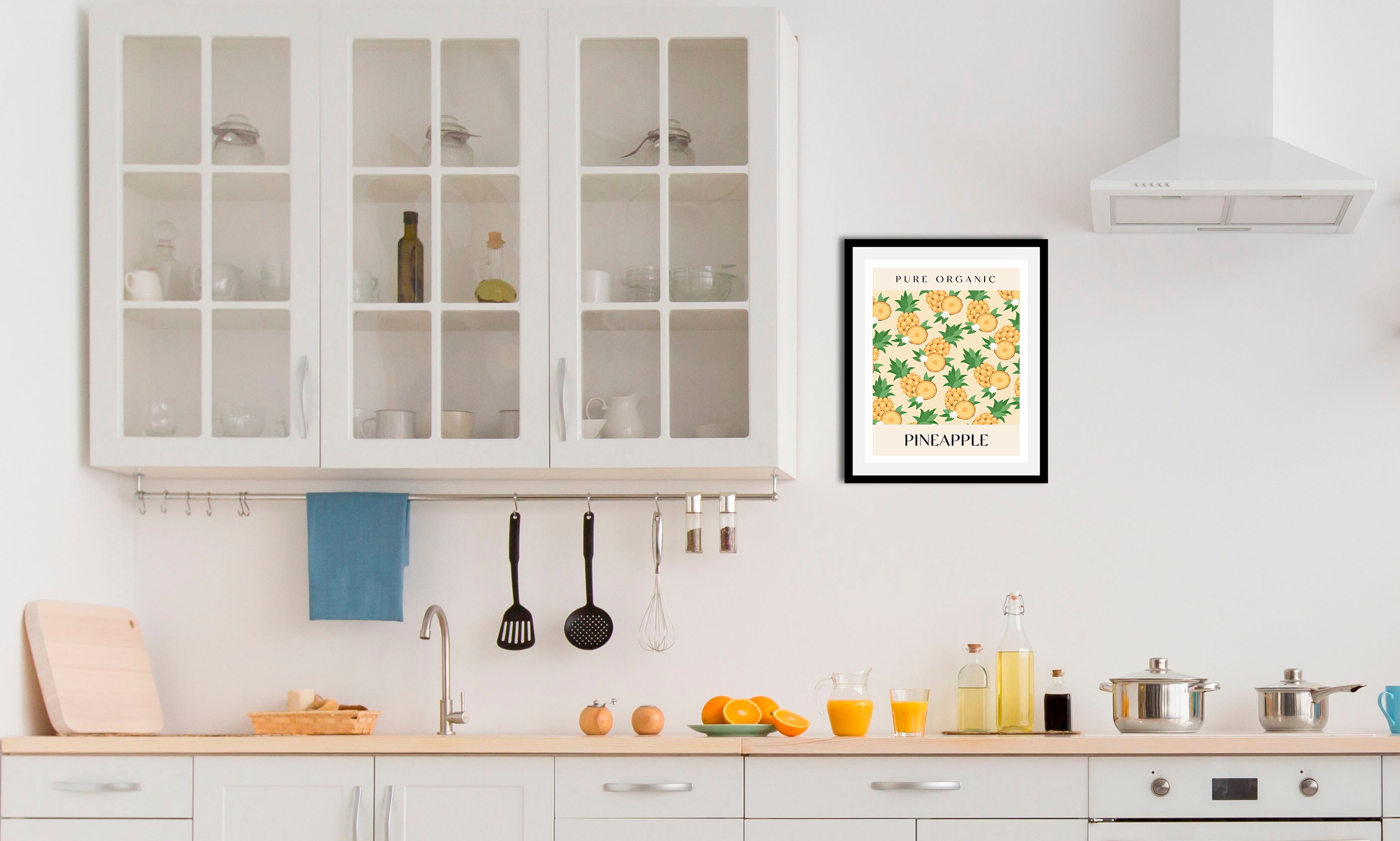 queence Bild »Pineapple«, Obst-Obst Bilder-Ananas-Kunst-Abstrakt-Essen-Lebe günstig online kaufen