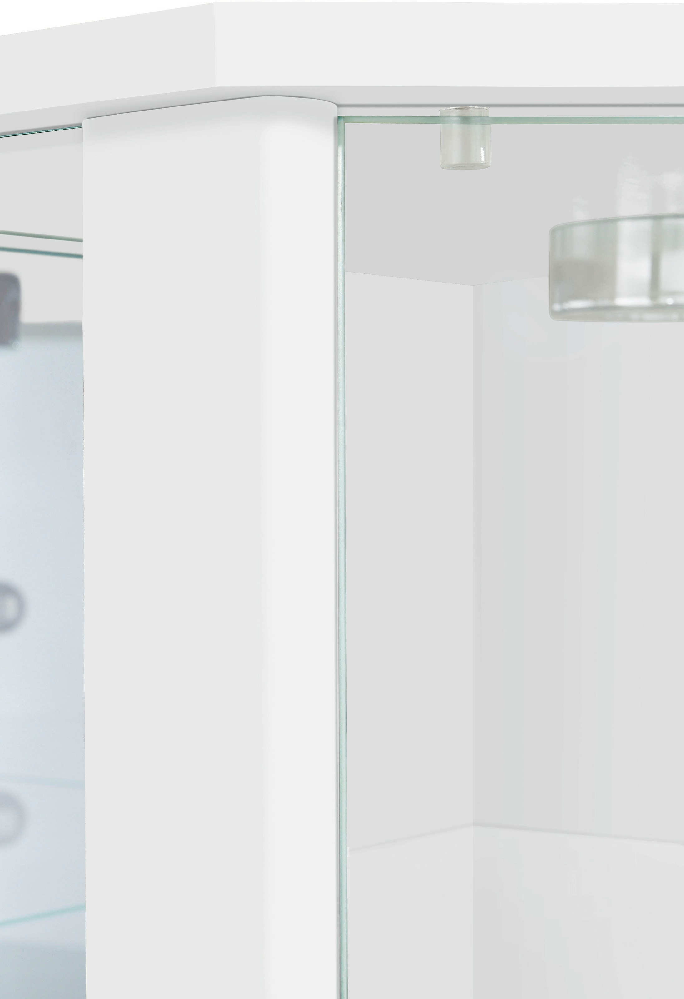 fif möbel Eckvitrine »TRIO Höhe ca. 172 cm, ink. Beleuchtung«, Eckvitrine/Glasvitrine 1x Glastür, perfekt für Sammler, Sammlervitrine