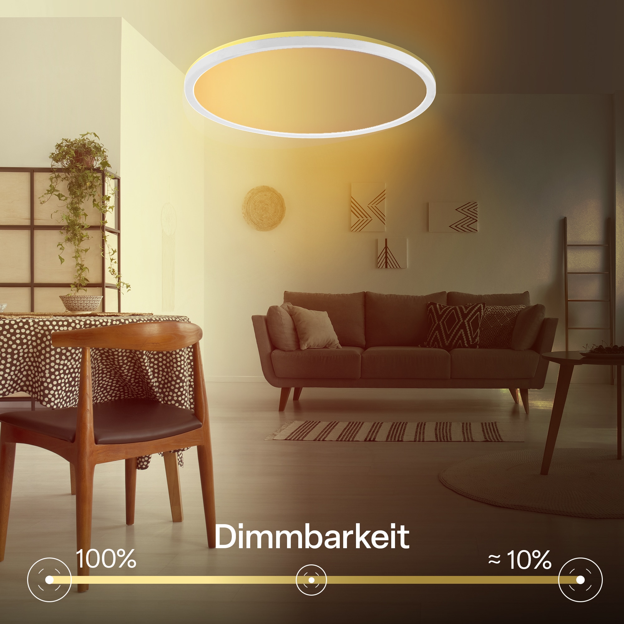 B.K.Licht LED Panel »SHALLOW« LED-Board 1 Stk. warmweiß - kaltweiß 42x3 cm, Badlampe, Badezimmer, Küche, Wohnzimmer