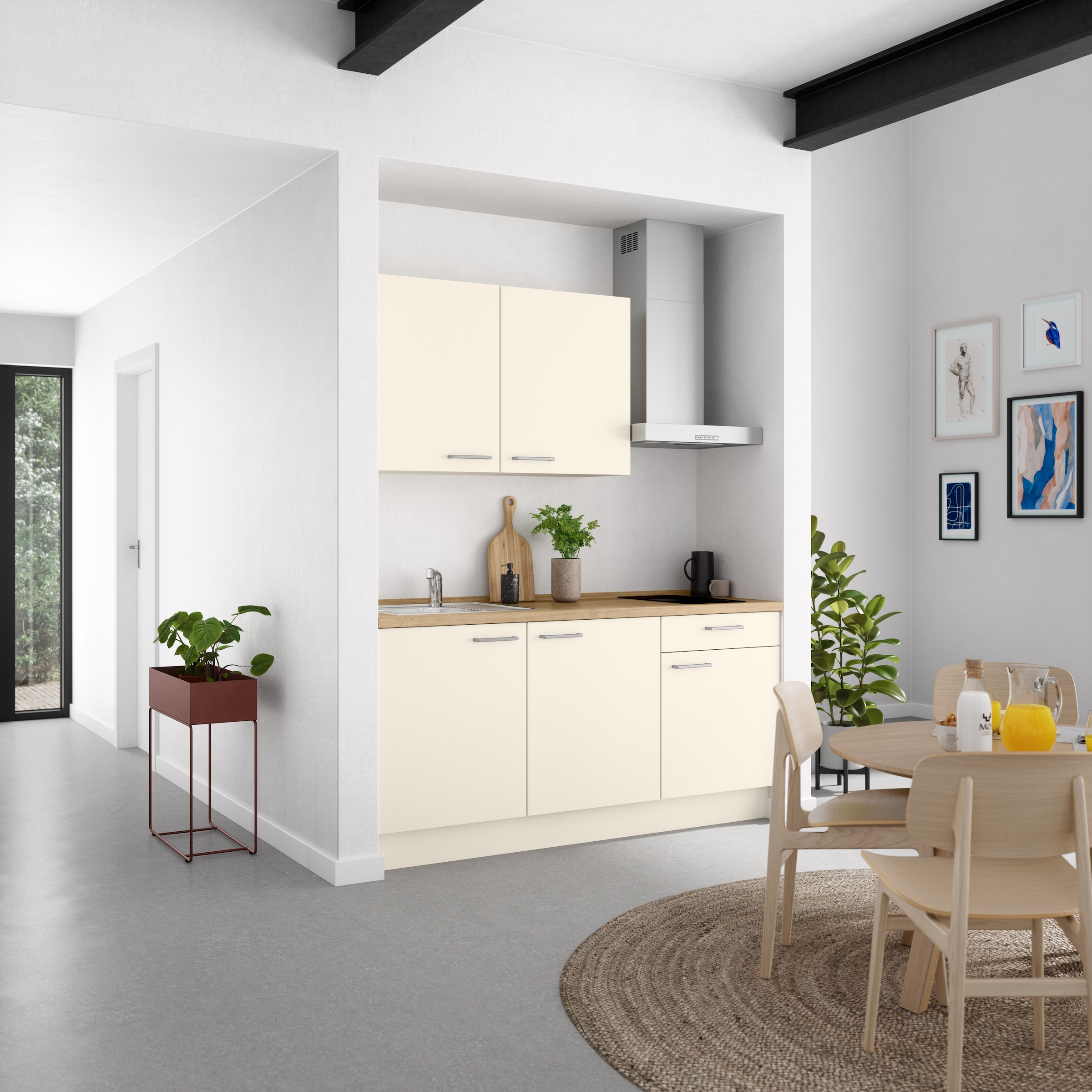 nobilia® Küchenzeile »"Touch I"«, vormontiert, Ausrichtung wählbar, Breite 180 cm, wahlw. mit E-Geräten