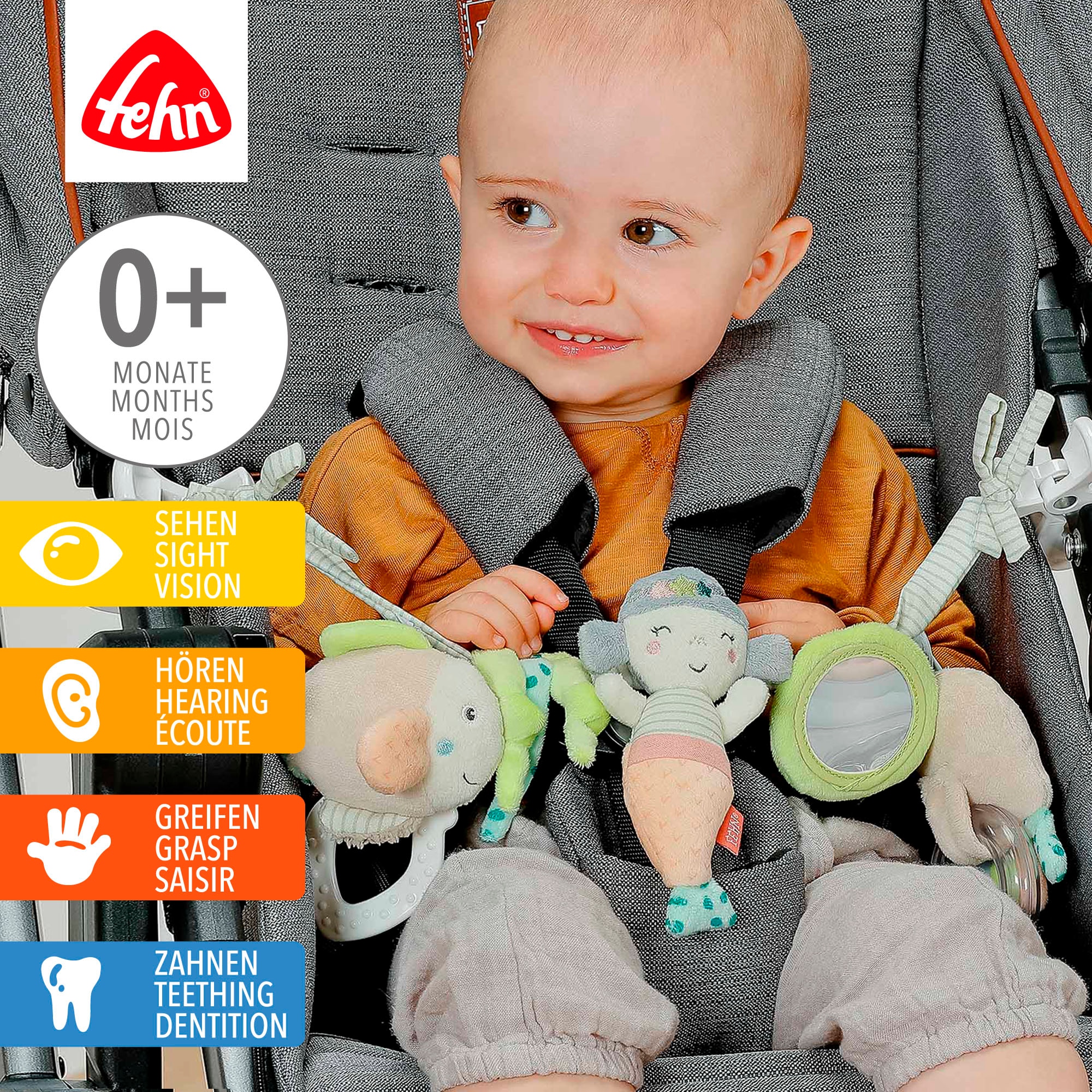 Fehn Kinderwagenkette »Meereskinder«, zum Aufhängen an Kinderwagen, Babyschale, Bett, Wiege & Spielbogen