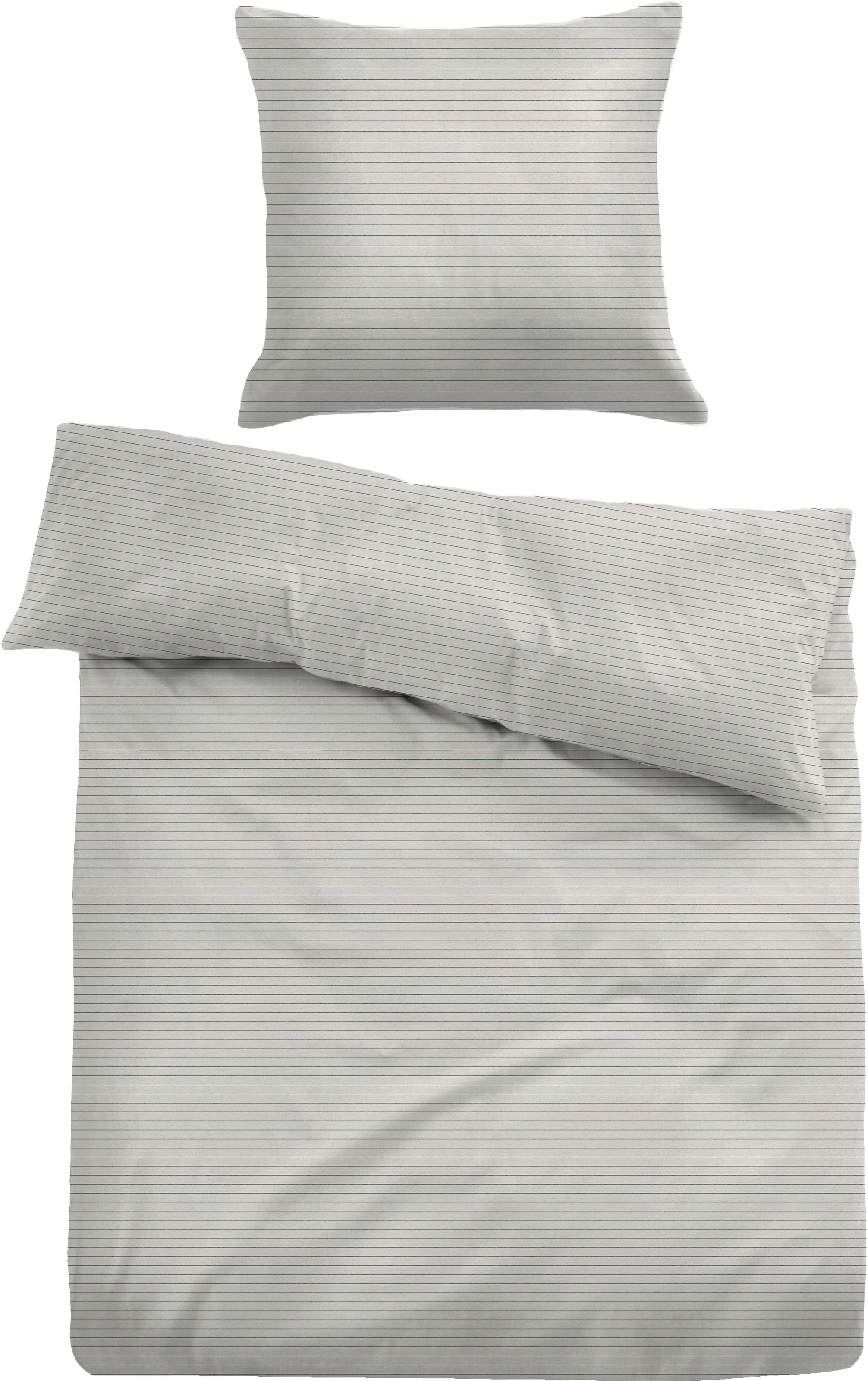 TOM TAILOR HOME Bettwäsche »TRUE STRIPES«, kuschelig + warm, Reißverschluss, Melange, made in Germany