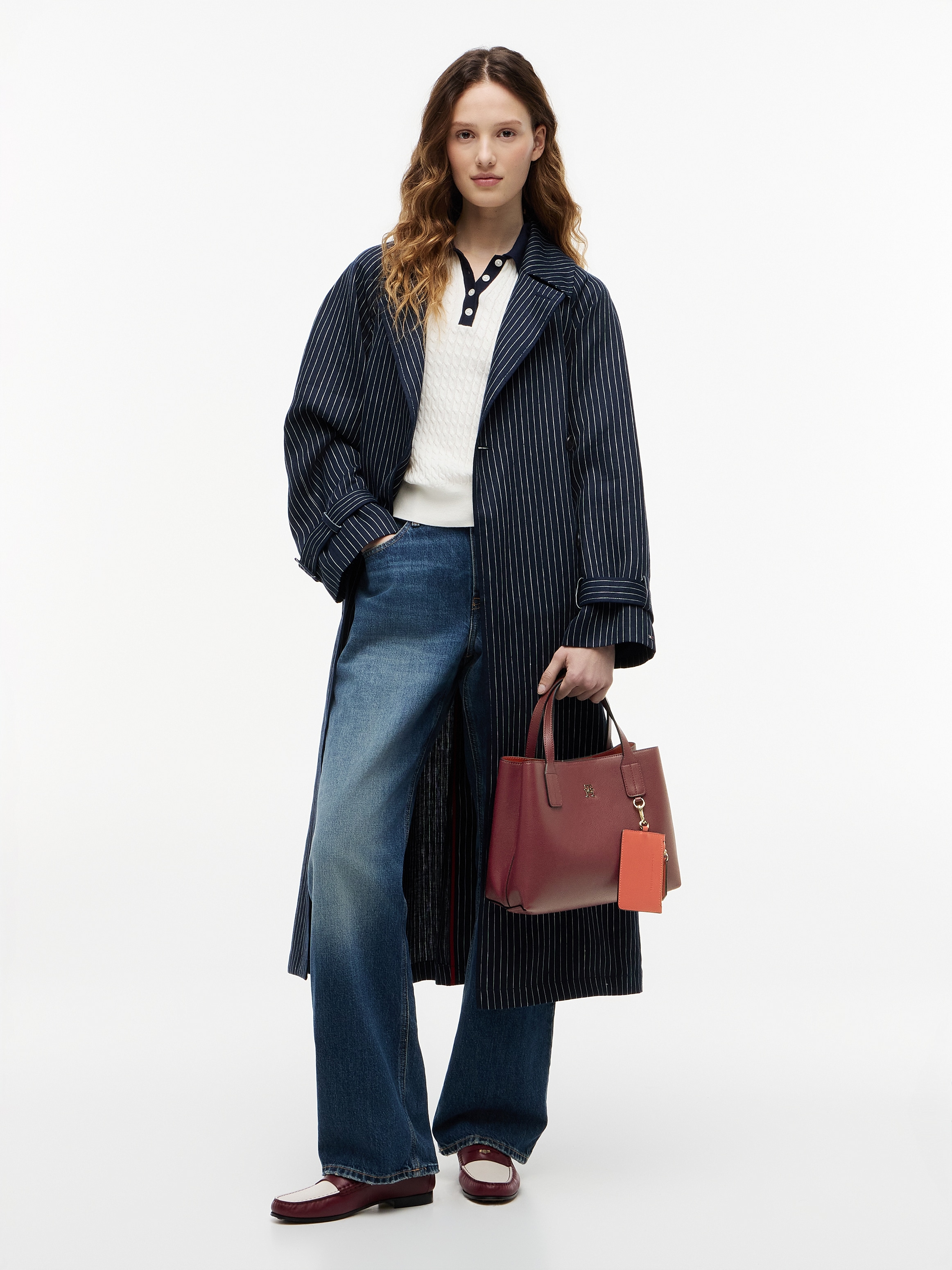 Tommy Hilfiger Henkeltasche »TH ICON MINI SATCHEL« Damen Tragetaschem Umhängetasche mit abnehmbarem RV-Täschchen