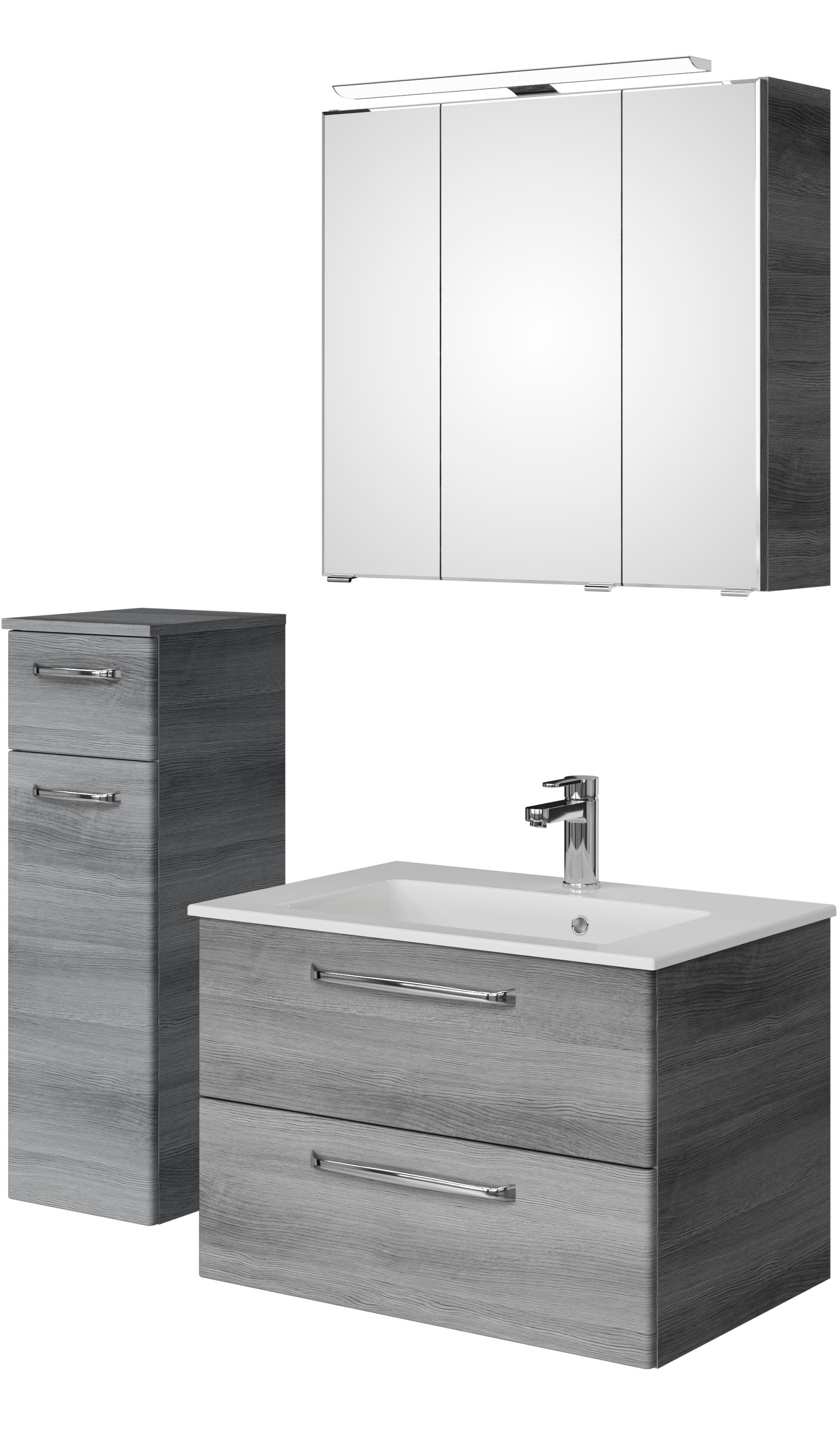 Saphir Badmöbel-Set »Badmöbel-Set Trentino 3-tlg Mineralmarmorwaschtisch LE günstig online kaufen