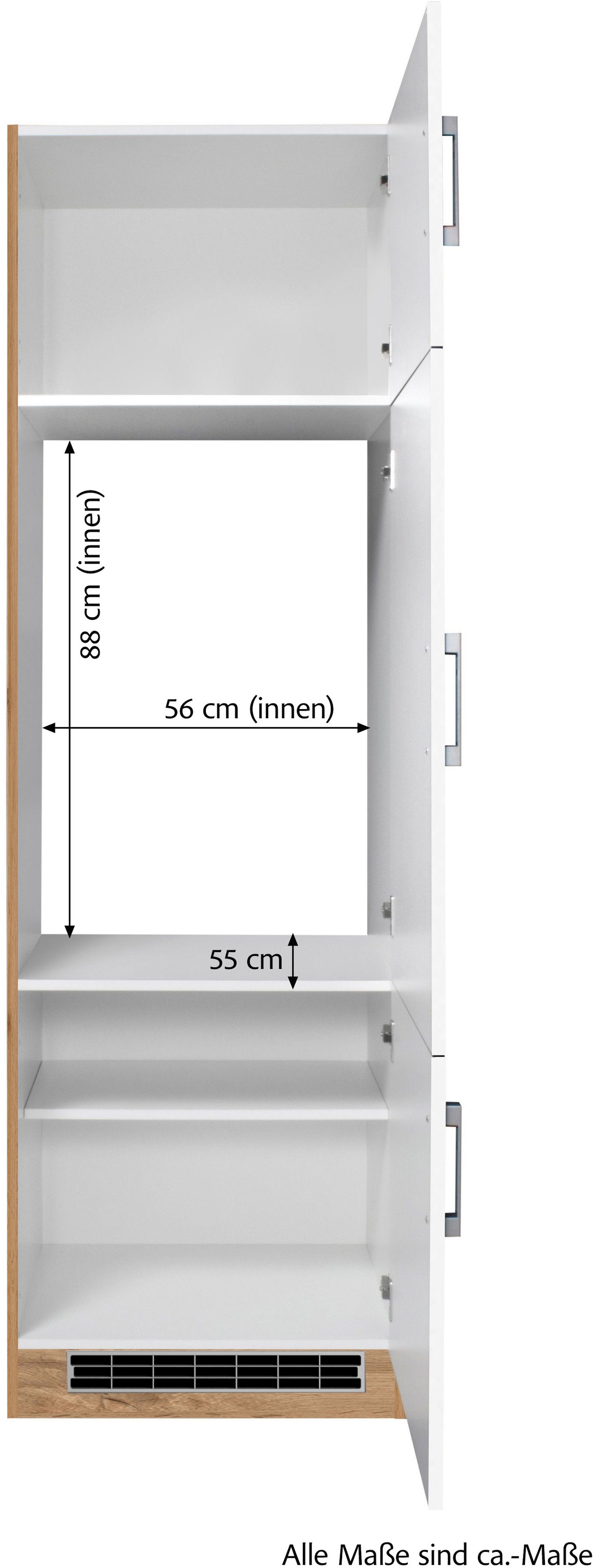 KOCHSTATION Kühlumbauschrank »KS-Toronto, Höhe 200 cm«