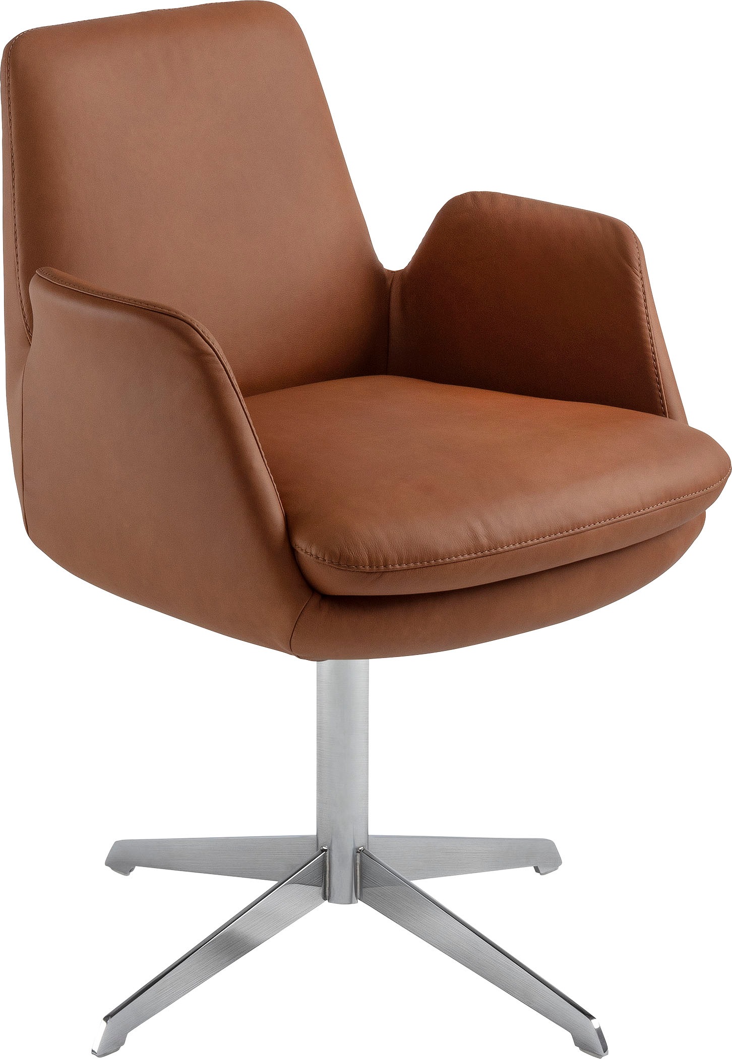 K+W Komfort & Wohnen Drehstuhl »Cube« () Rückholfunktion, Untergestell Edel günstig online kaufen