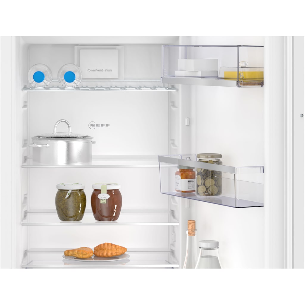 NEFF Einbaukühlschrank »KI2823DD0«, KI2823DD0, 177,2 cm hoch, 55,8 cm breit, Fresh Safe 1 : Schublade für ideale Lagerung von Fisch & Fleisch