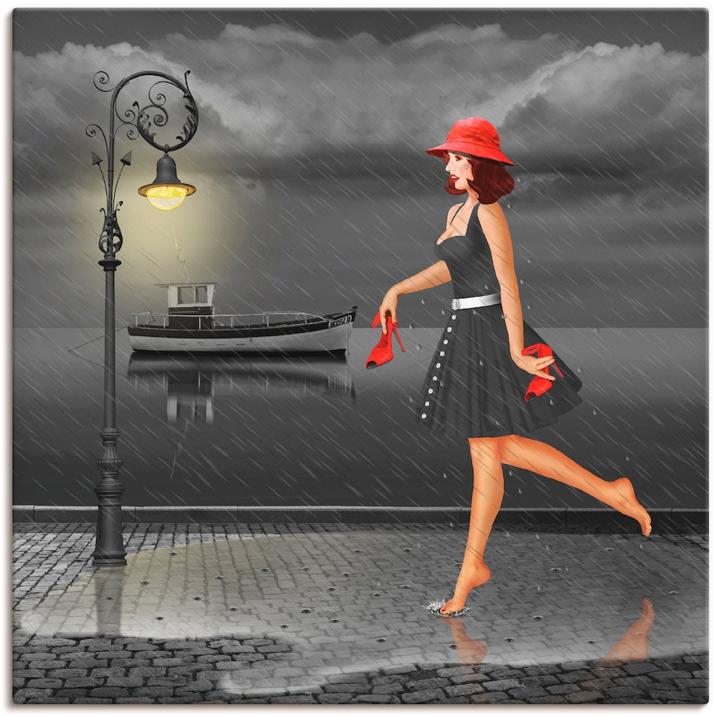 Artland Wandbild »Tanzen im Regen«, Frau, (1 St.)