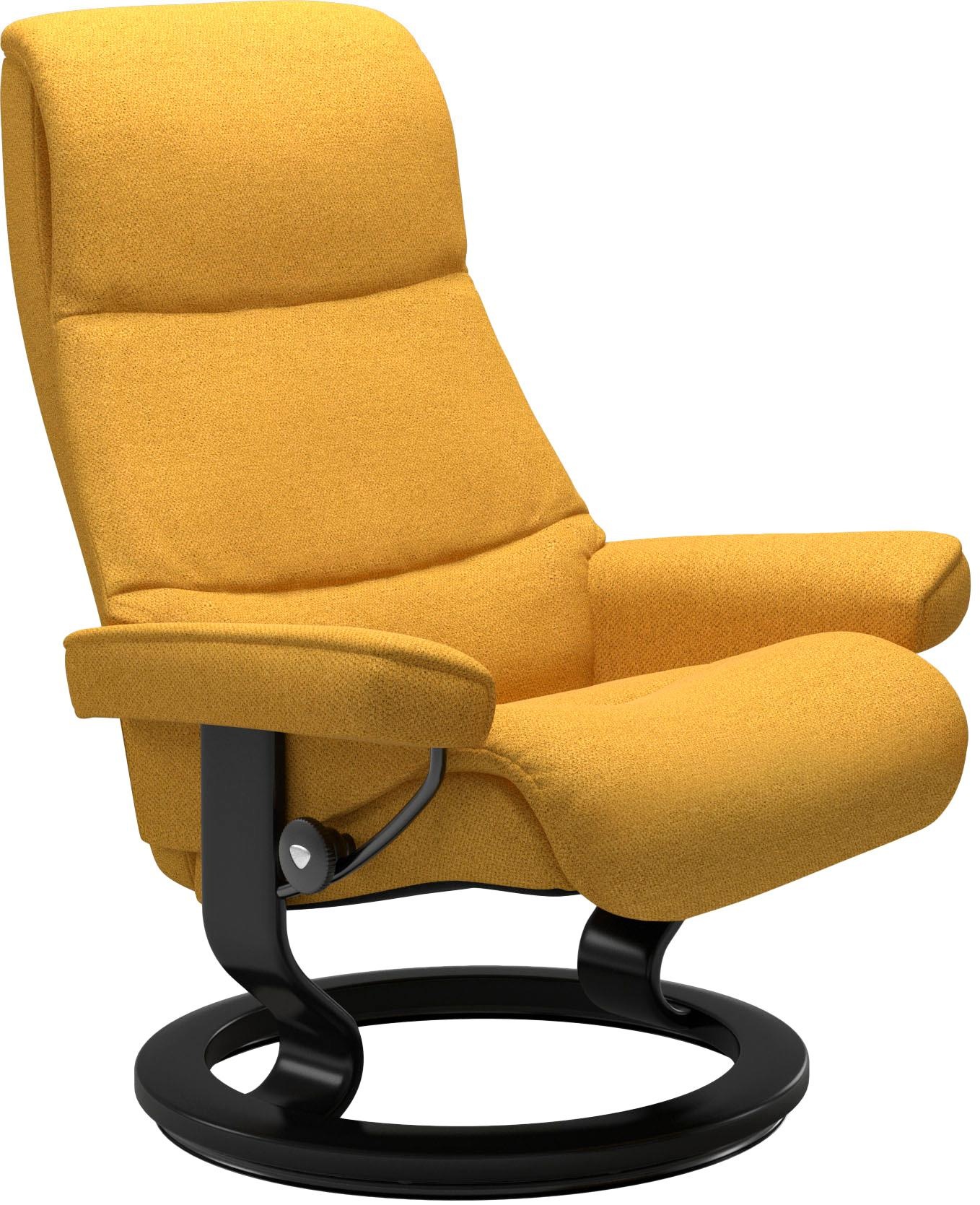 Stressless® Relaxsessel »View«, (Set, Relaxsessel mit Hocker), mit Classic Base, Größe S,Gestell Schwarz