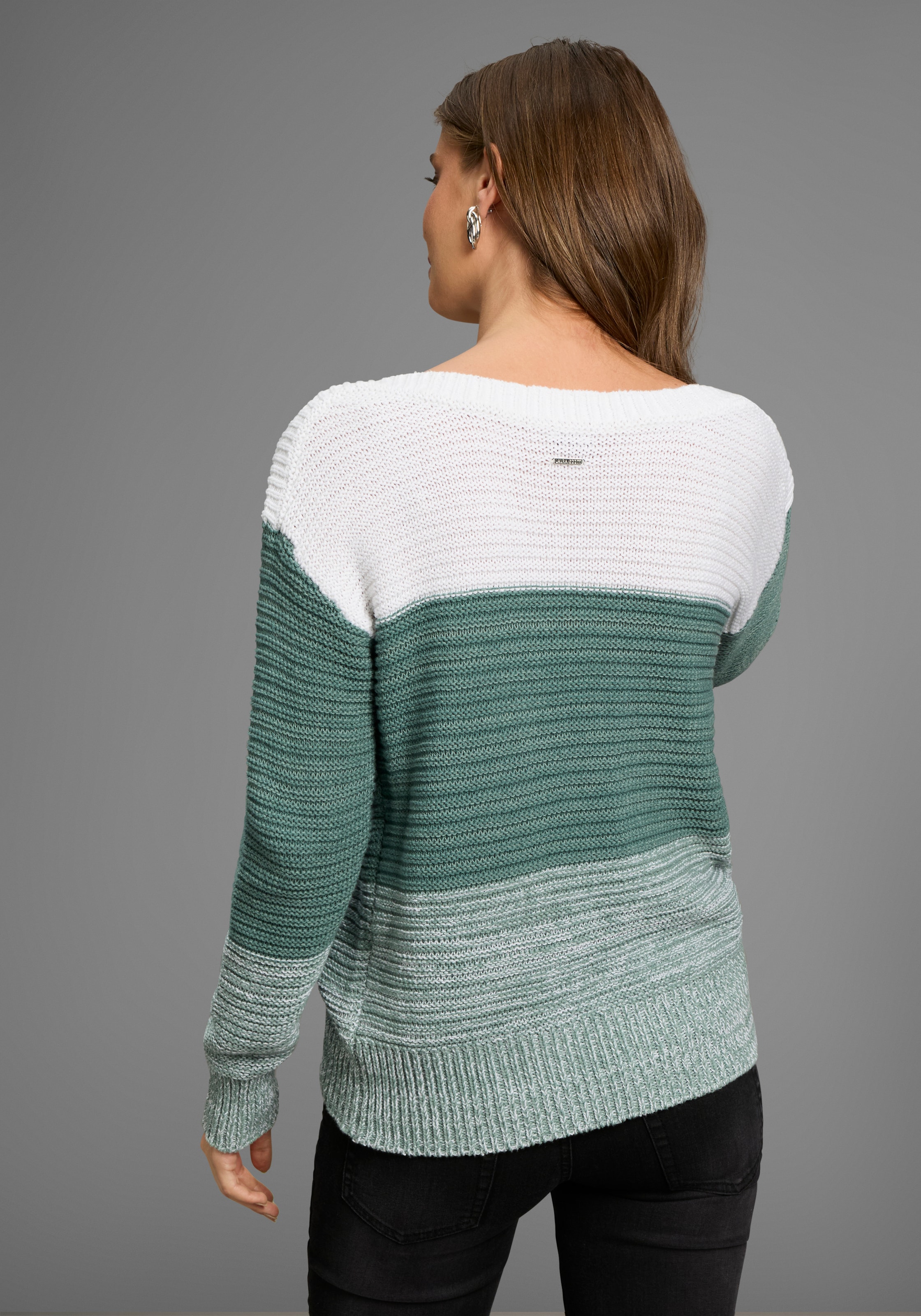 Laura Scott Streifenpullover, im Strukturstrick