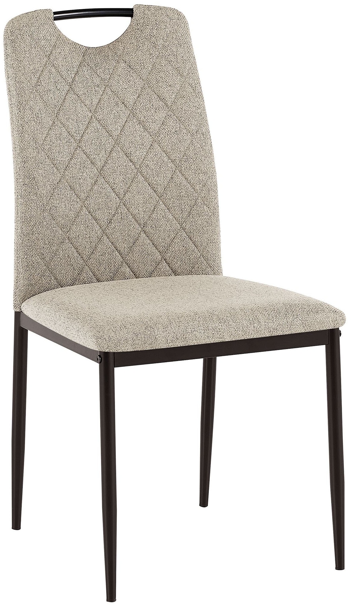 OTTO home Esszimmerstuhl »Rom« (Set) 2 Stk.bequemer Stuhl mit hochwertigem Stoffbezug und Griff im Rücken