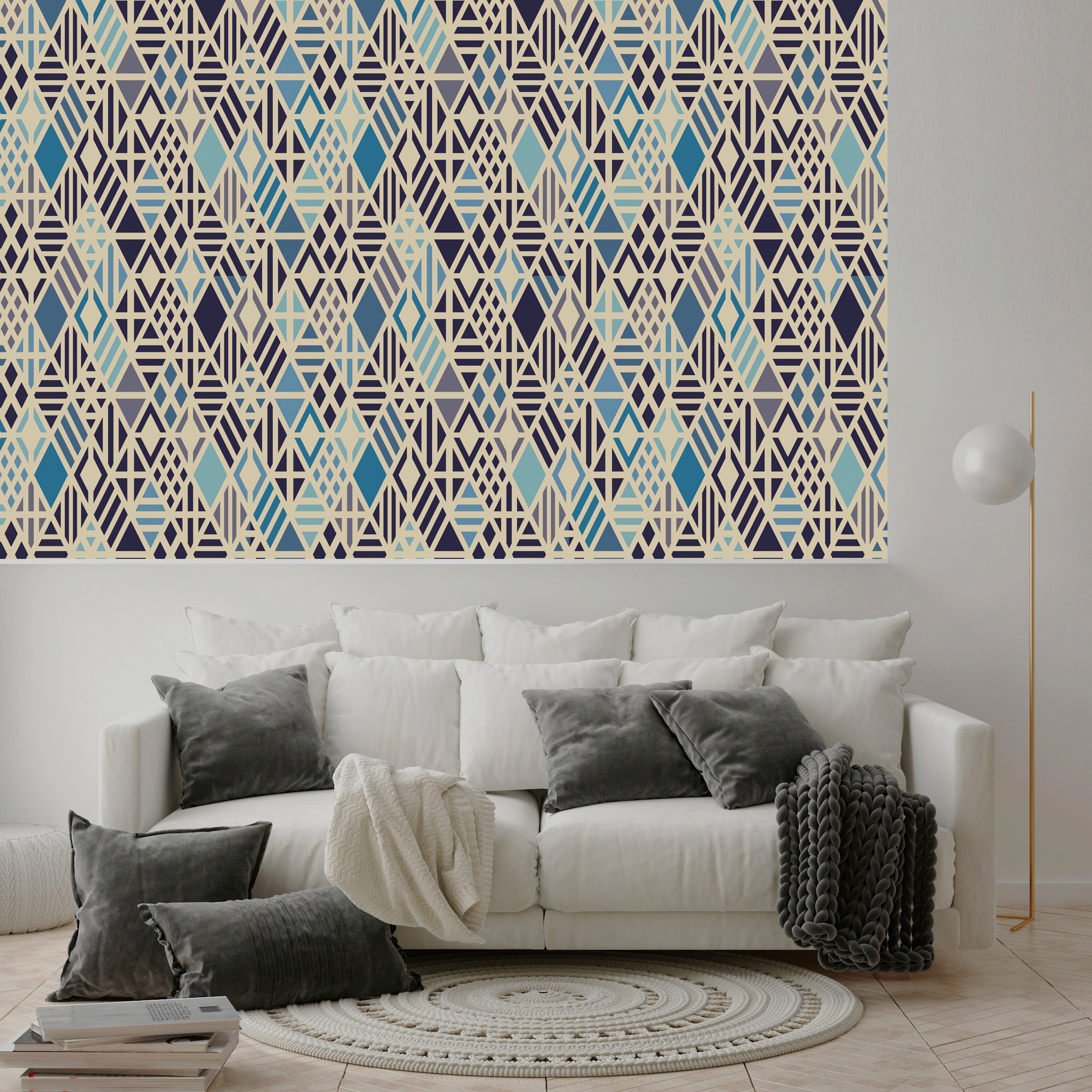 queence Vinyltapete »Melissa« Farbverlauf | abstrakt | bedruckt | gemustert glatt 90x250cm, selbstklebend, kinderleichte Anbringung, , Sticker