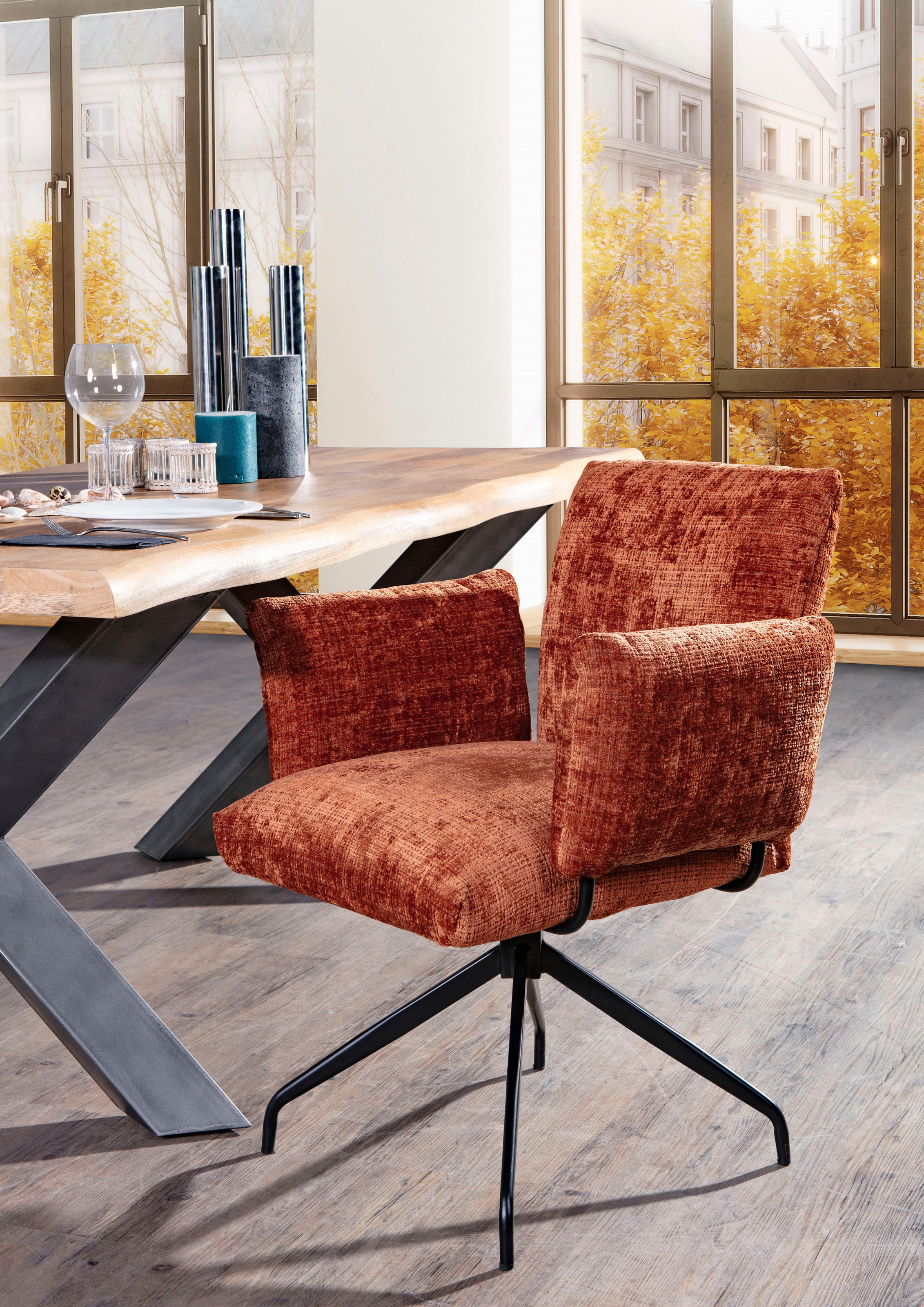 Gutmann Factory Esszimmerstuhl, 1 St., Chenille günstig online kaufen