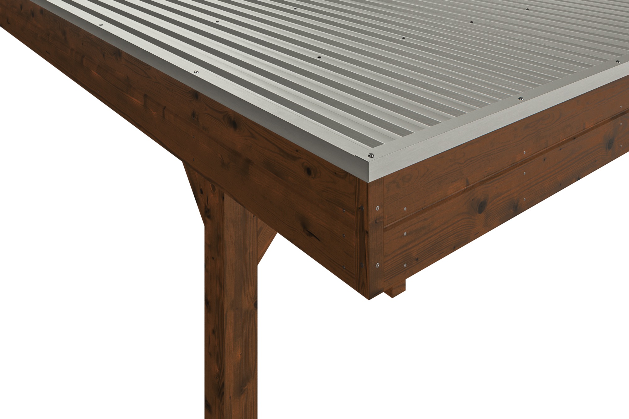 Skanholz Einzelcarport »Friesland Set 11«, Holz, 270 cm, Nussbaum