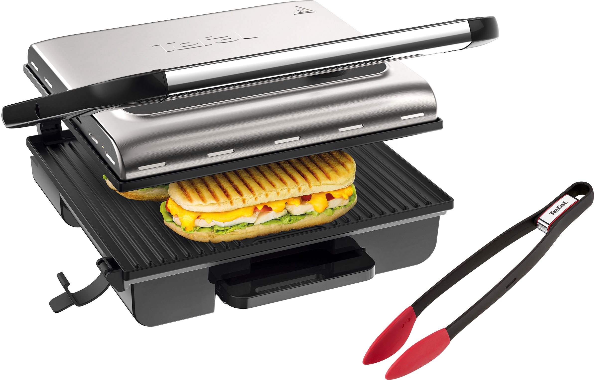 Tefal Kontaktgrill »GC242D Inicio Grill Adjust«, 2000 W, regelbarer Thermos günstig online kaufen